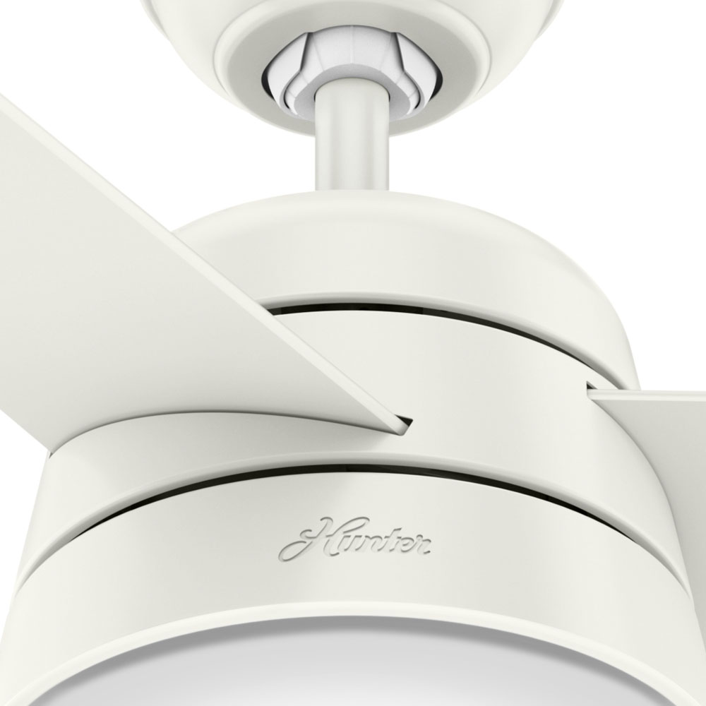 36 inch Aker Fresh White Ceiling Fan with LED Light Kit and Pull Chain