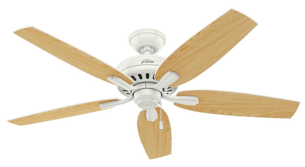 52 inch Newsome Fresh White Ceiling Fan with LED Light Kit and Pull Chain