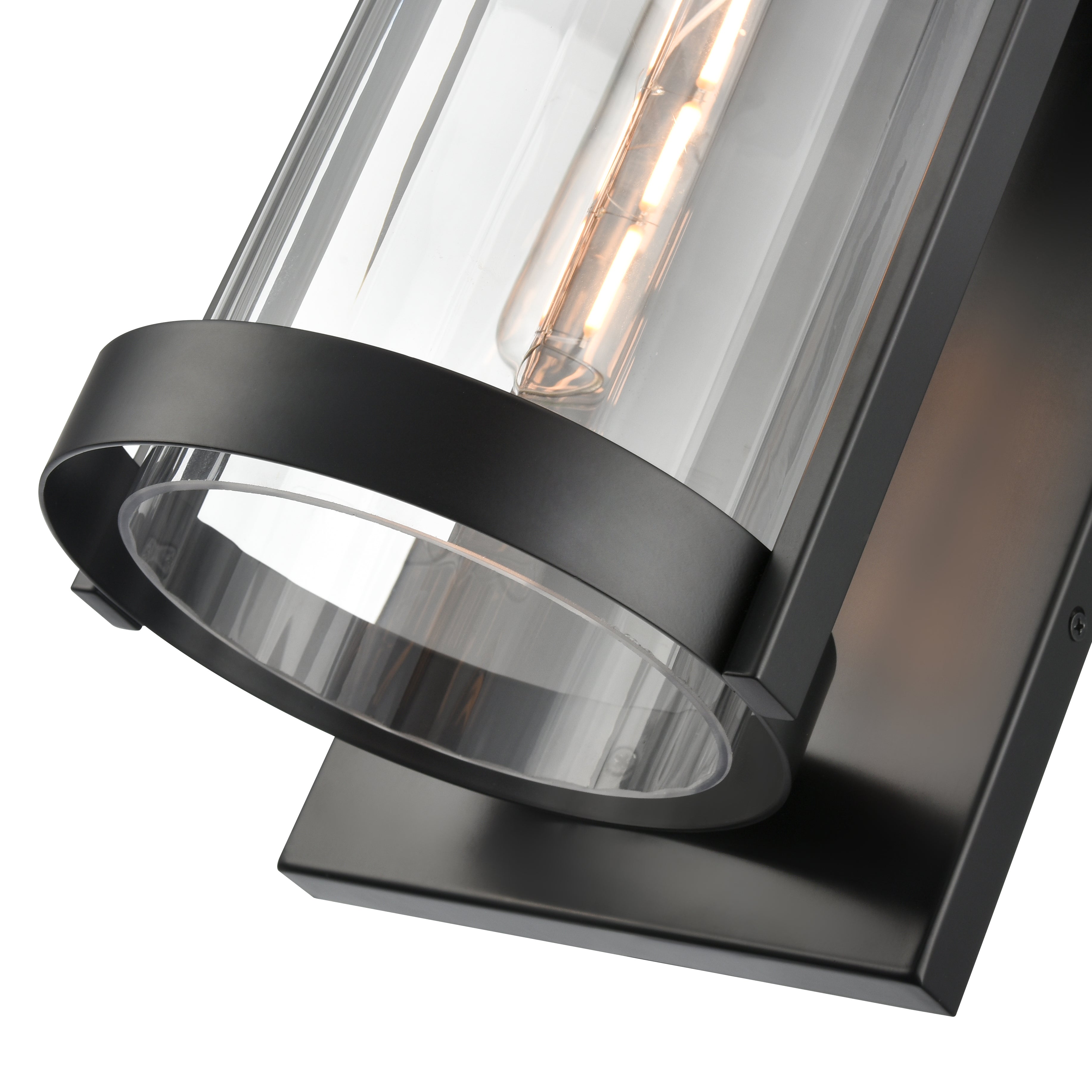 8'' Braselton Powder Coated Black 1 Light Wall Sconce