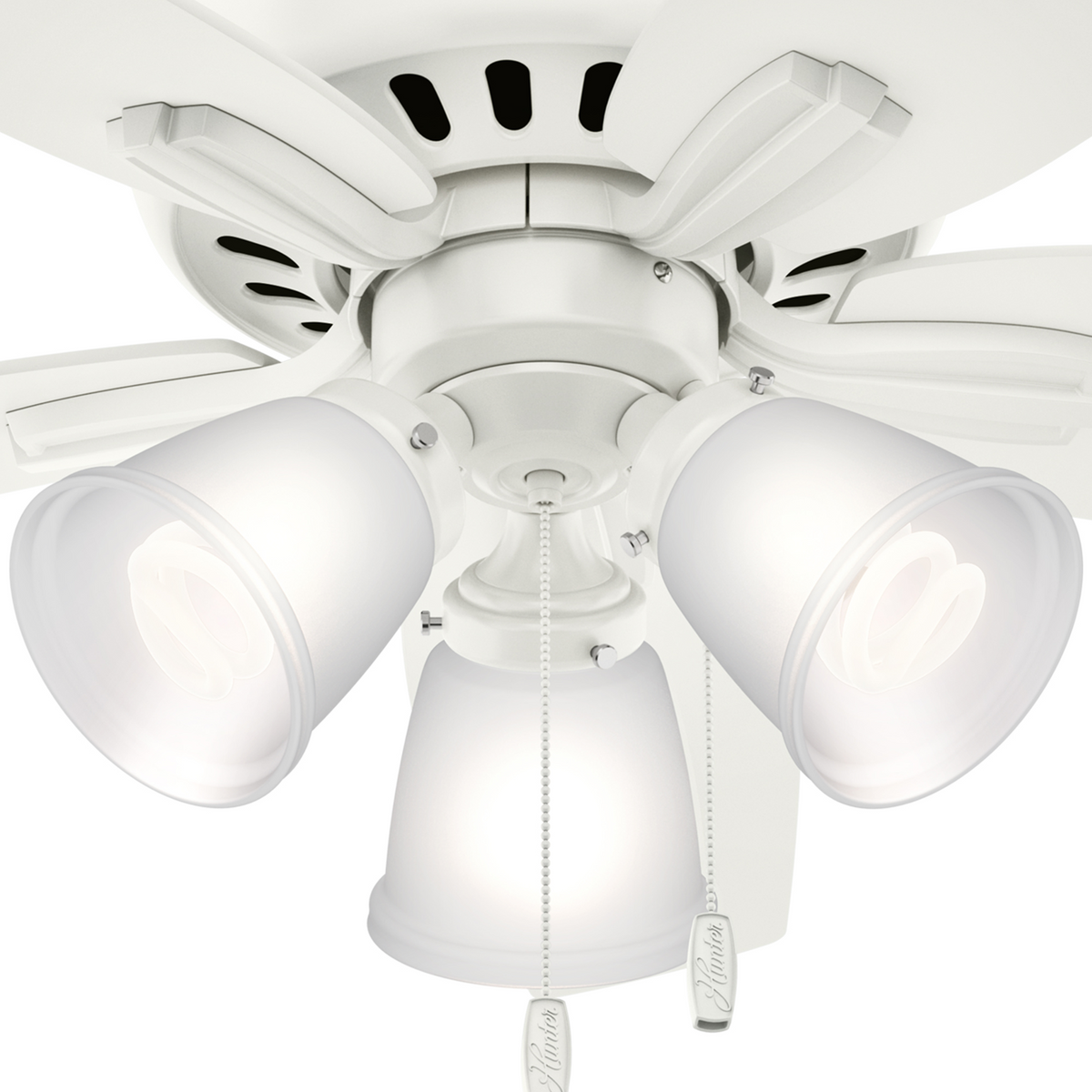 42 inch Newsome Fresh White Low Profile Ceiling Fan with LED Light Kit
