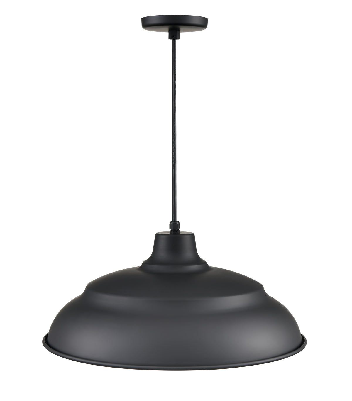 20-inch R Series Satin Black 1-Light Pendant Light