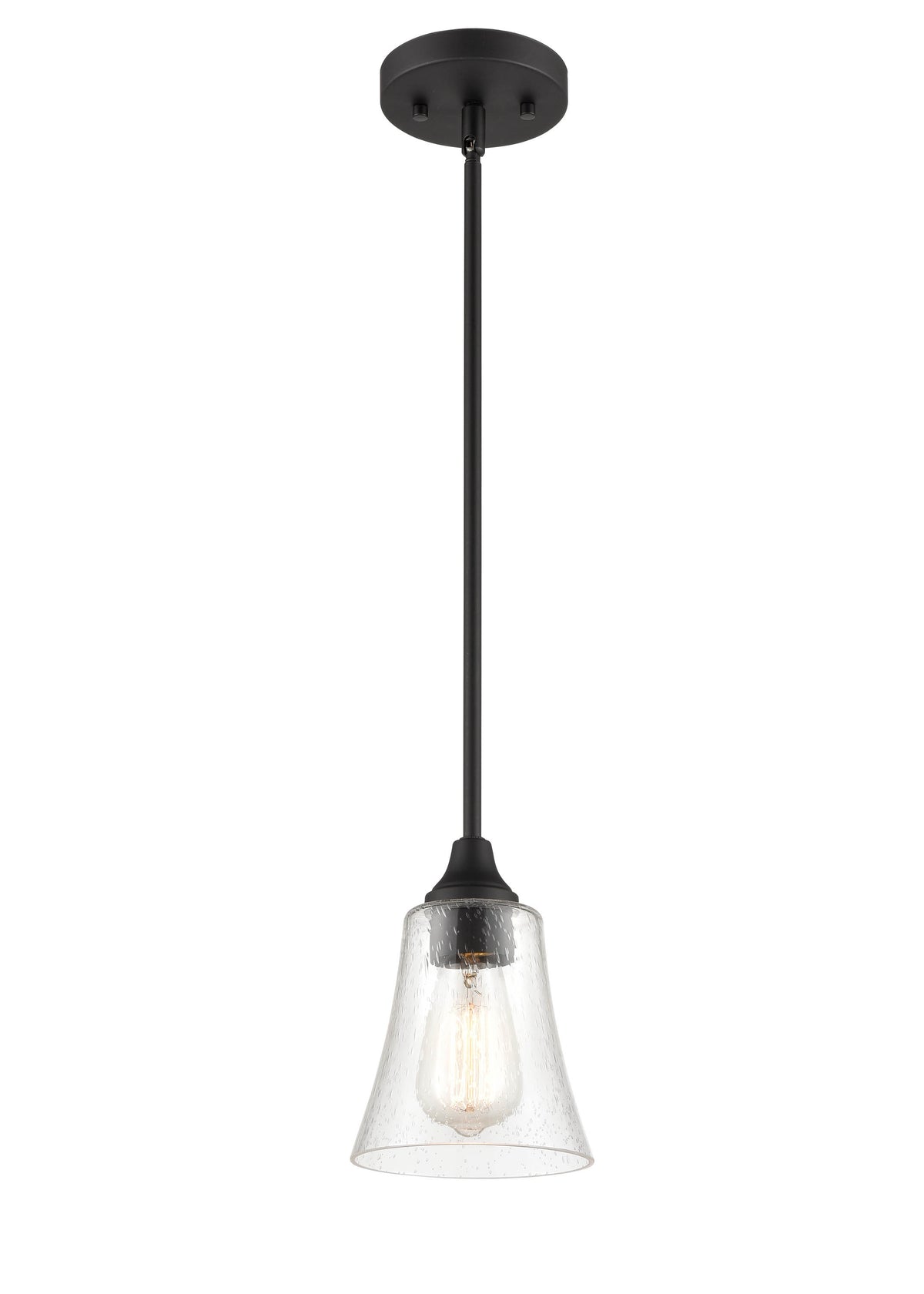 6'' Caily Matte Black 1 Light Pendant