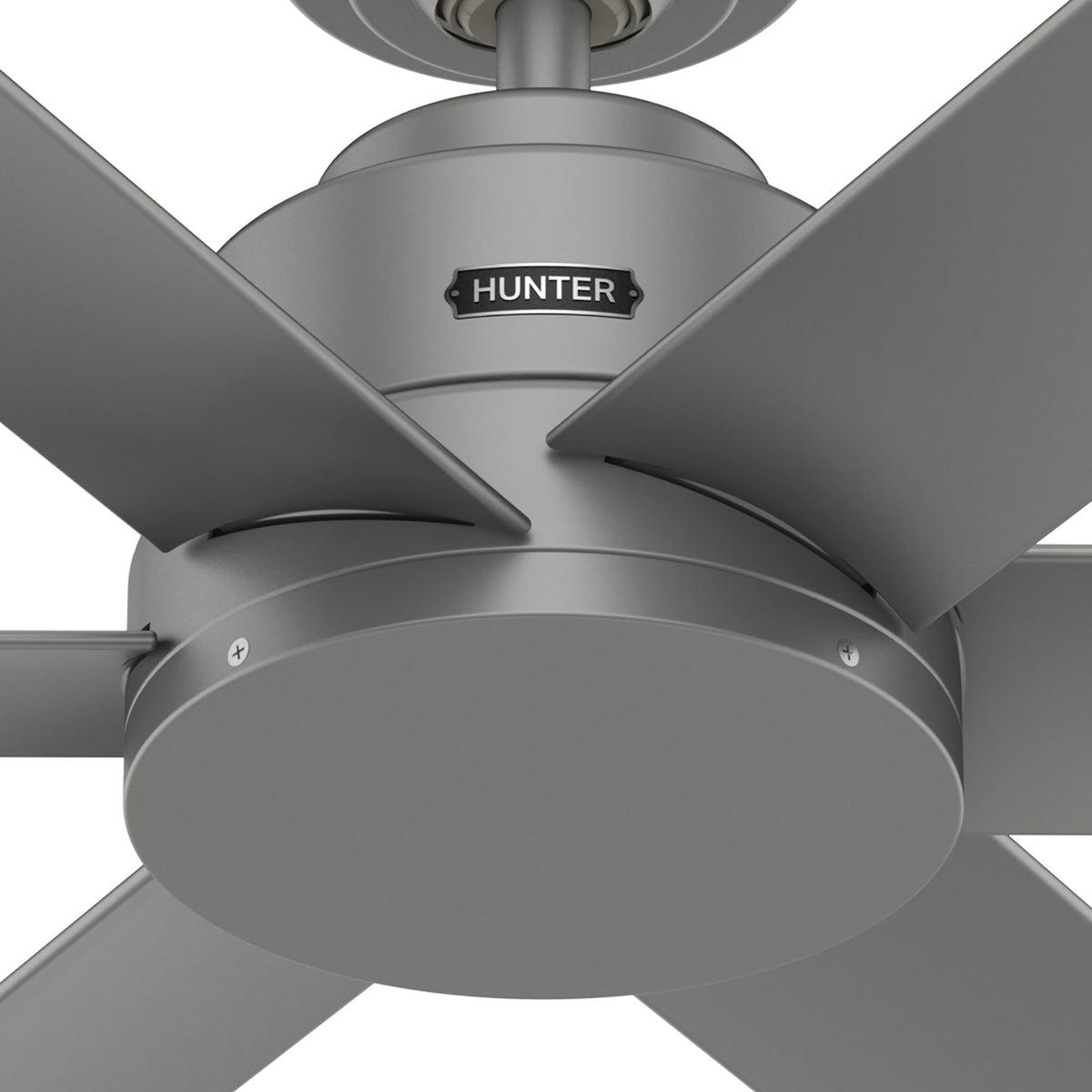 44 inch Kennicott Matte Silver Damp Rated Ceiling Fan and Wall Control