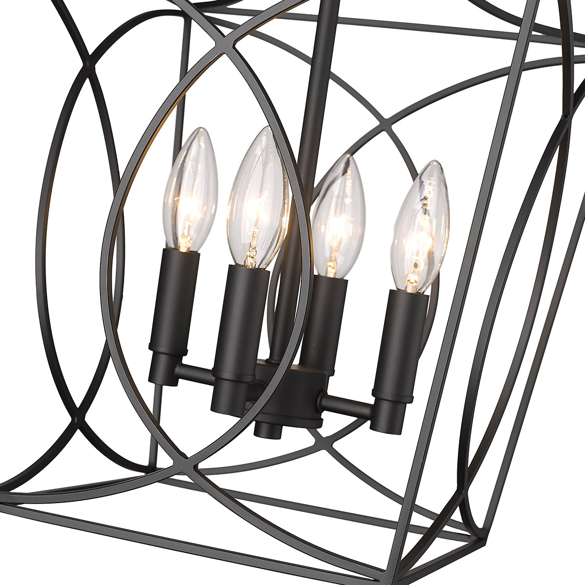 18.25'' Tracy Matte Black 4 Light Pendant