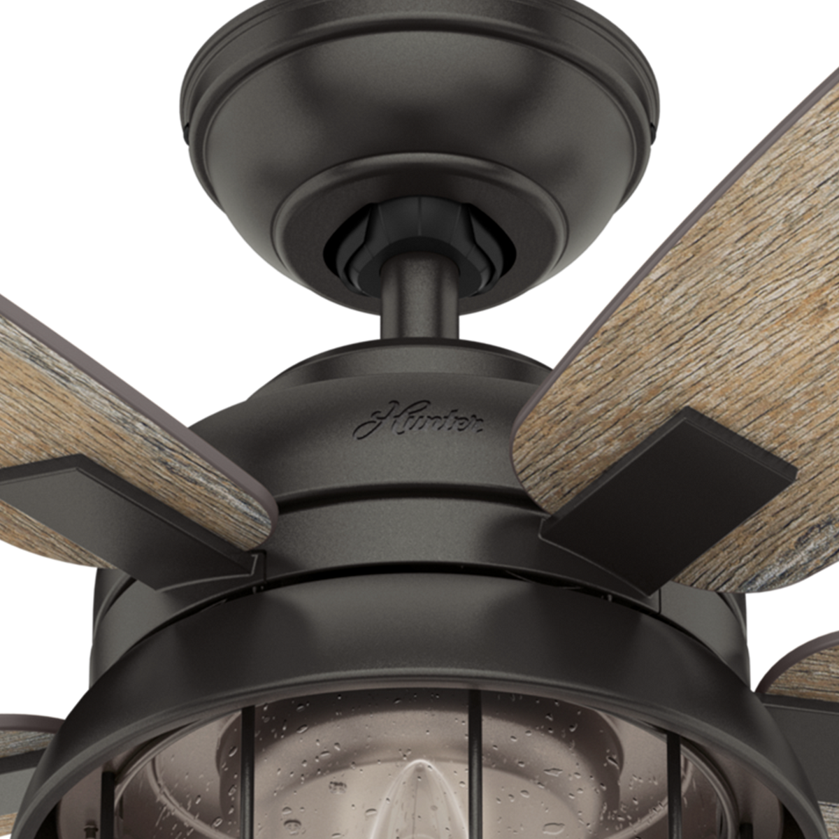 52 inch Coral Bay Noble Bronze Damp Rated Ceiling Fan with LED Light Kit and Handheld Remote