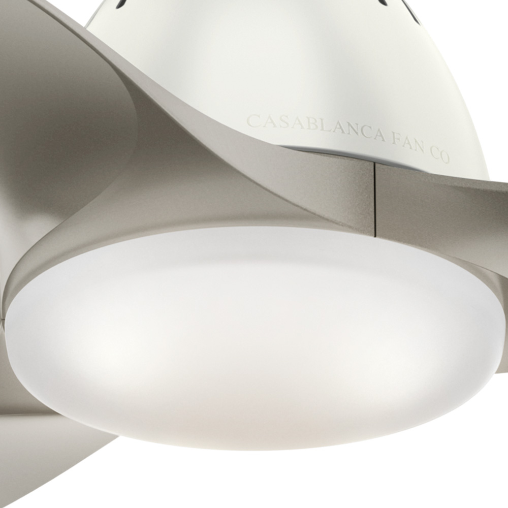 Casablanca 44 inch Wisp Fresh White LED Ceiling Fan Handheld Remote