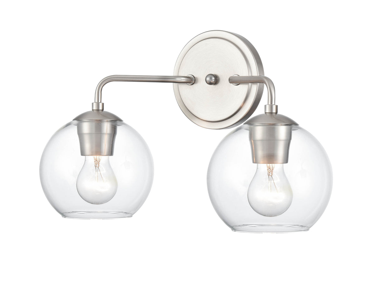 16'' Solmer Brushed Nickel 2 Light Bath Vanity