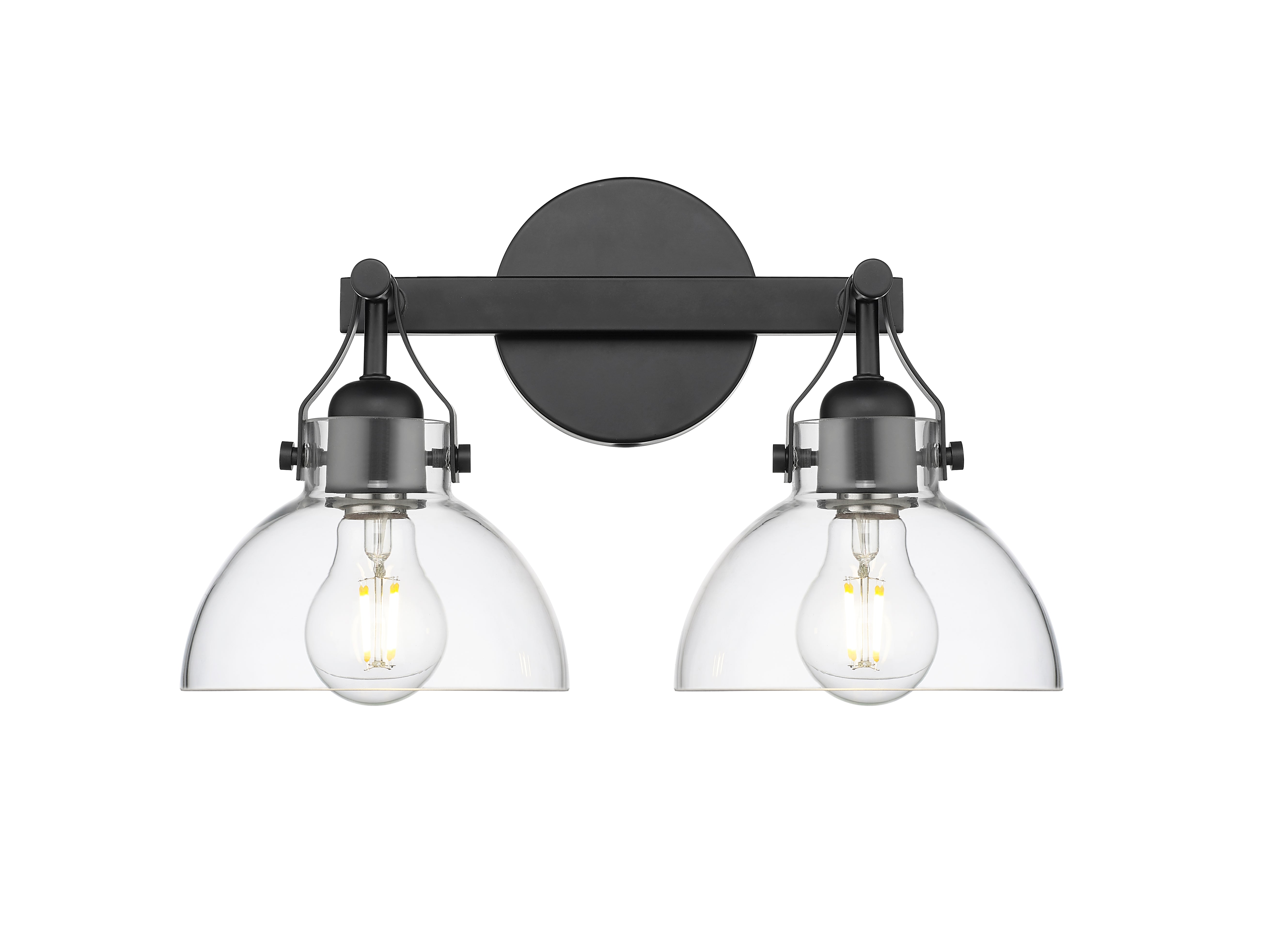 14.5'' Matte Black 2 Light Bath Vanity
