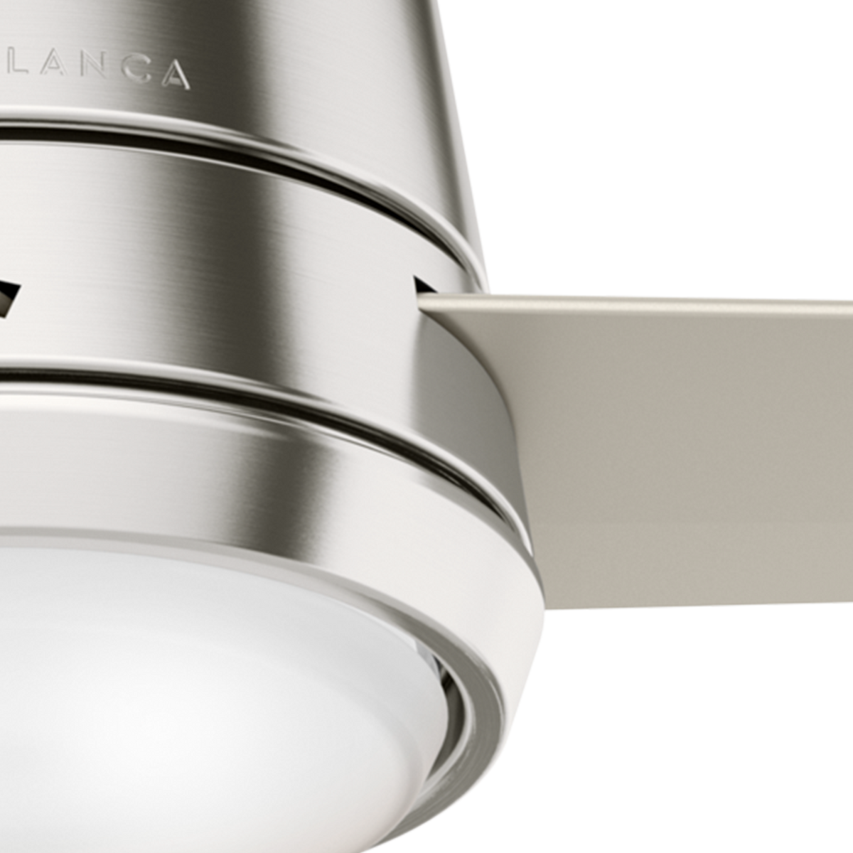 Casablanca 54 inch Commodus Brushed Nickel Low Profile Ceiling Fan with LED Light Kit and Wall Control