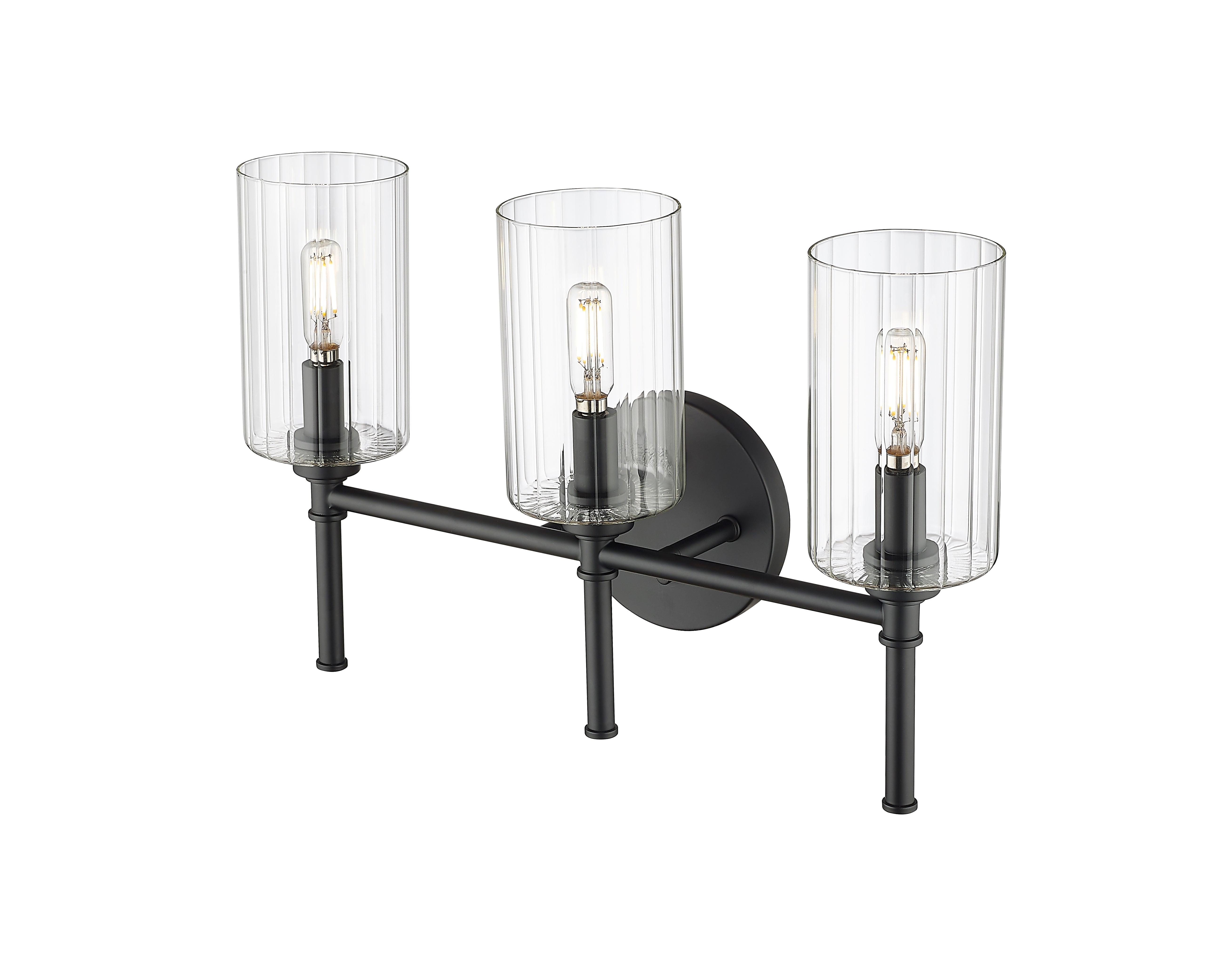 19'' Chastine Matte Black 3 Light Bath Vanity