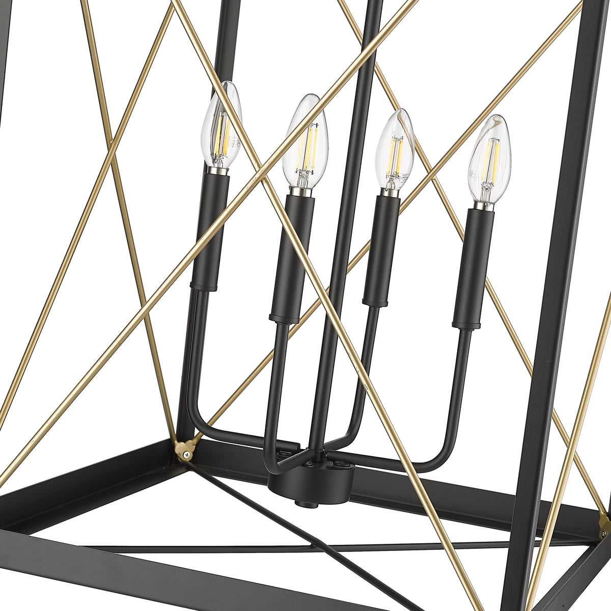 26.12'' Terni Matte Black/Painted Modern Gold 4 Light Pendant