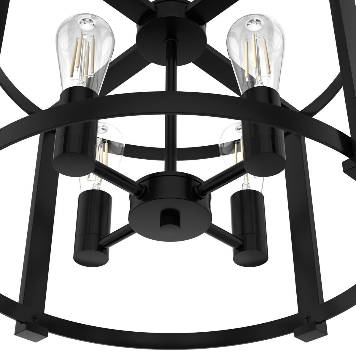 Astwood 18-inch 4-light Matte Black Drum Chandelier