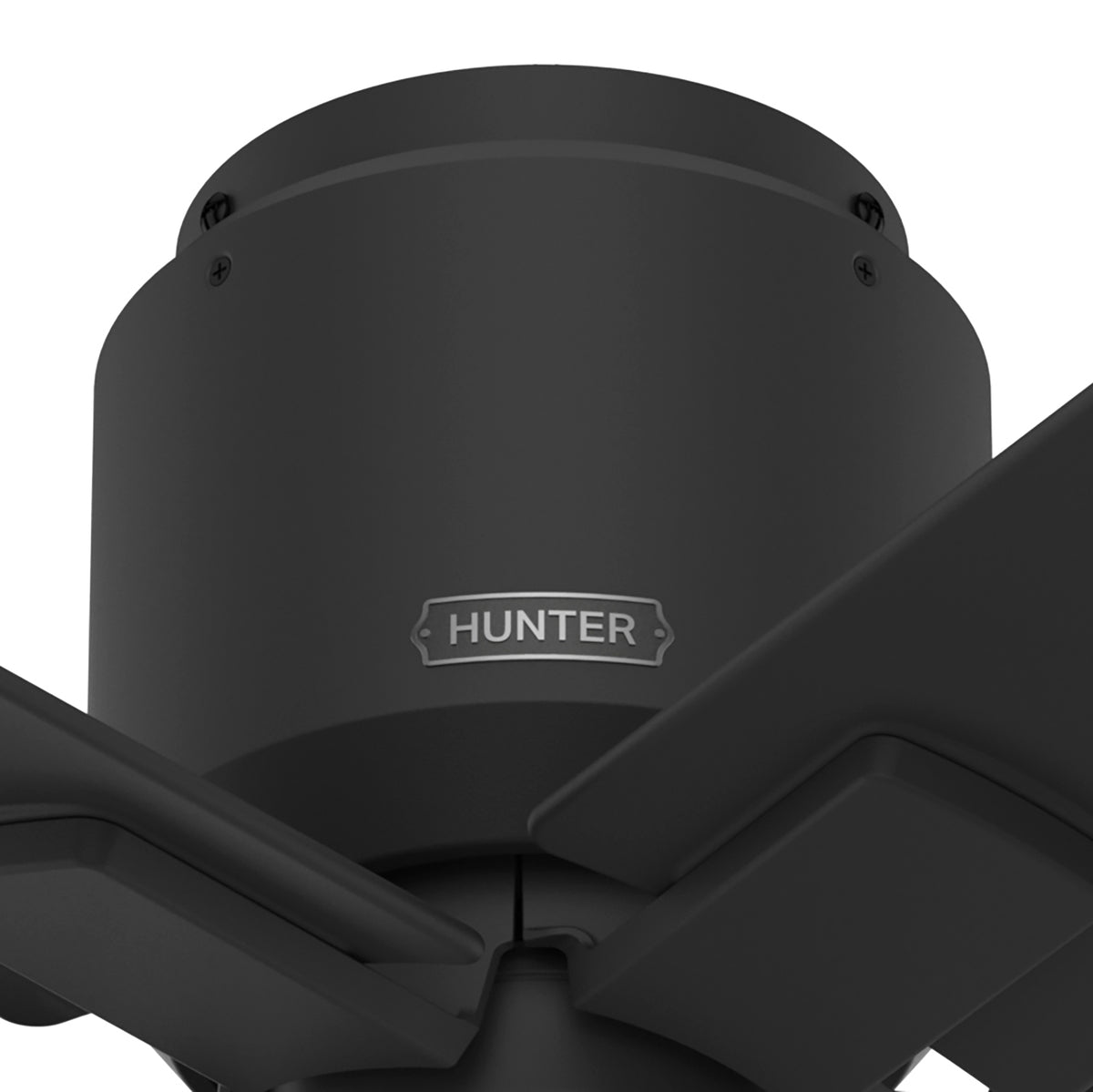 44 inch Terrace Cove Matte Black Low Profile Damp Rated Ceiling Fan and Pull Chain