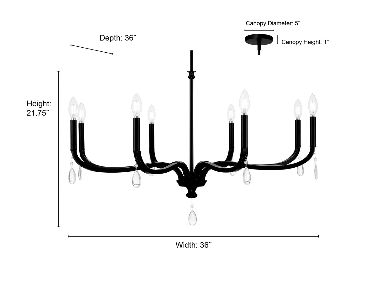 21.75'' Viremont Vintage Brass 8 Light Chandelier