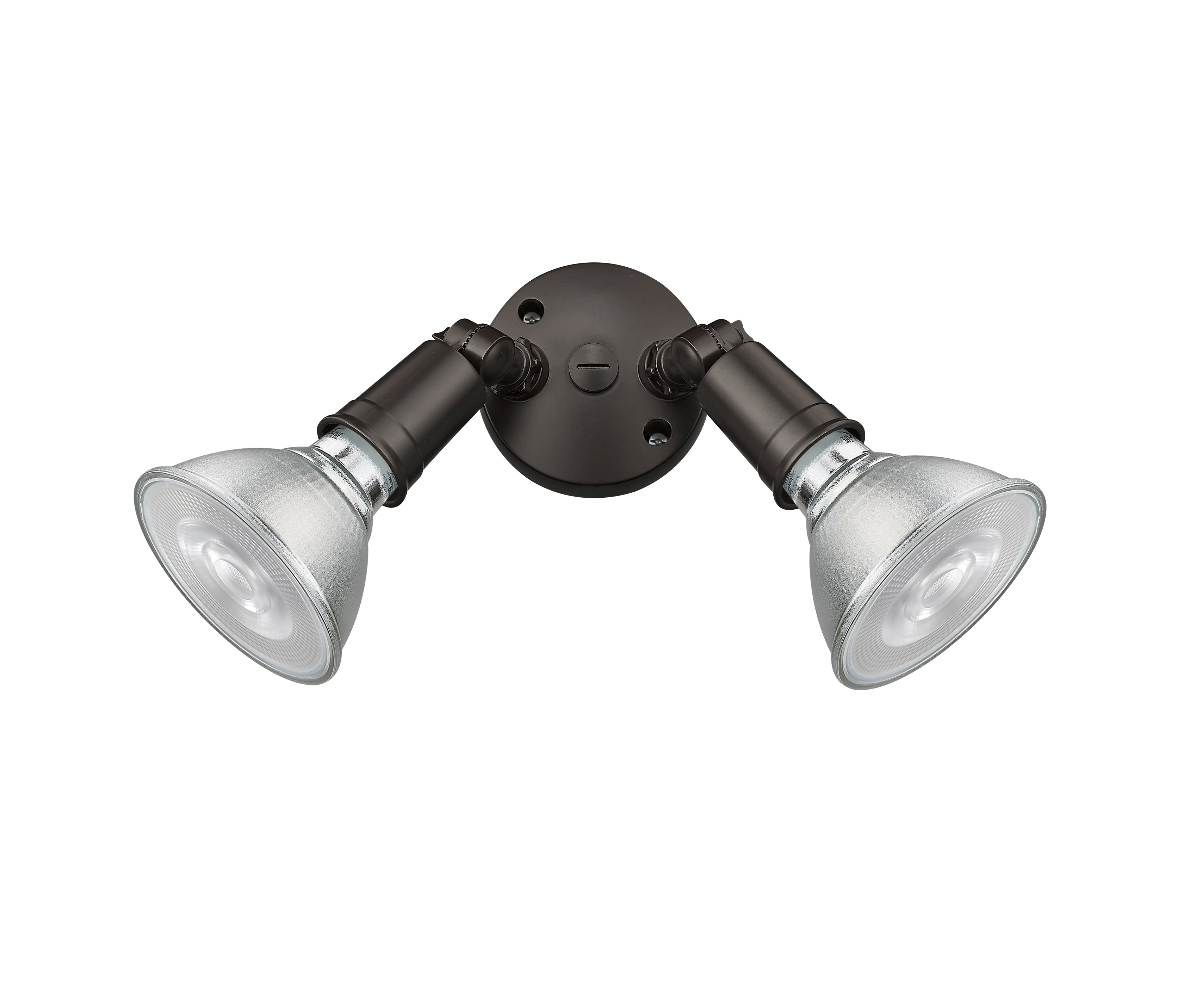 9.25'' Powder Coated Bronze 2 Light Flood Light