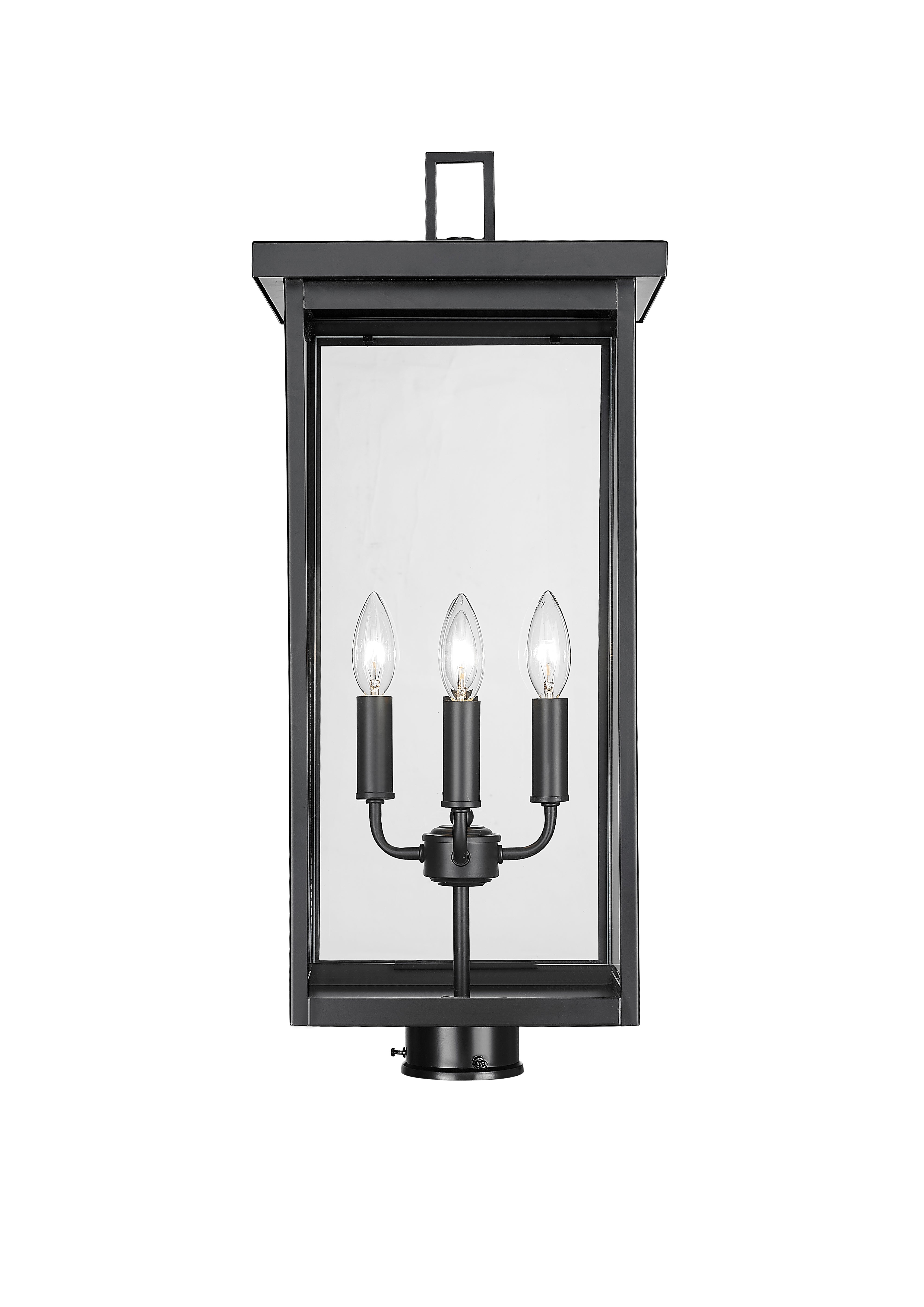 26.25'' Barkeley Powder Coated Black 4 Light Post Lantern