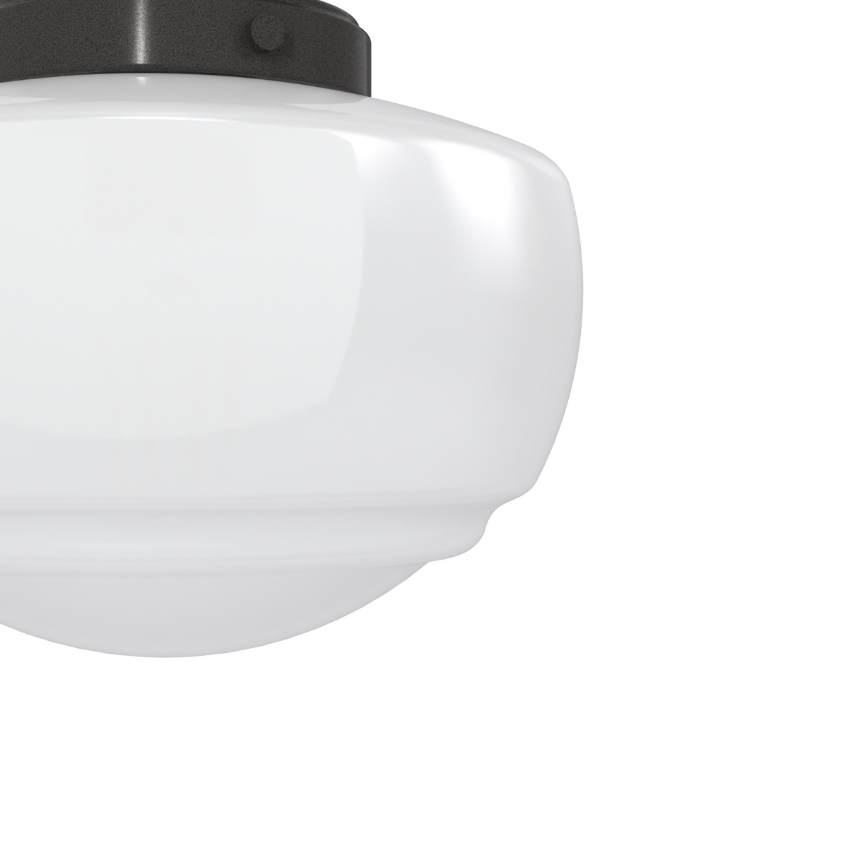 Saddle Creek 7.5-inch 1-light Noble Bronze Semi-Flush Mount with Cased White Glass