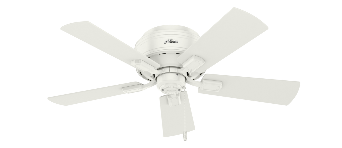42 inch Crestfield Fresh White Low Profile Ceiling Fan with LED Light Kit and Pull Chain