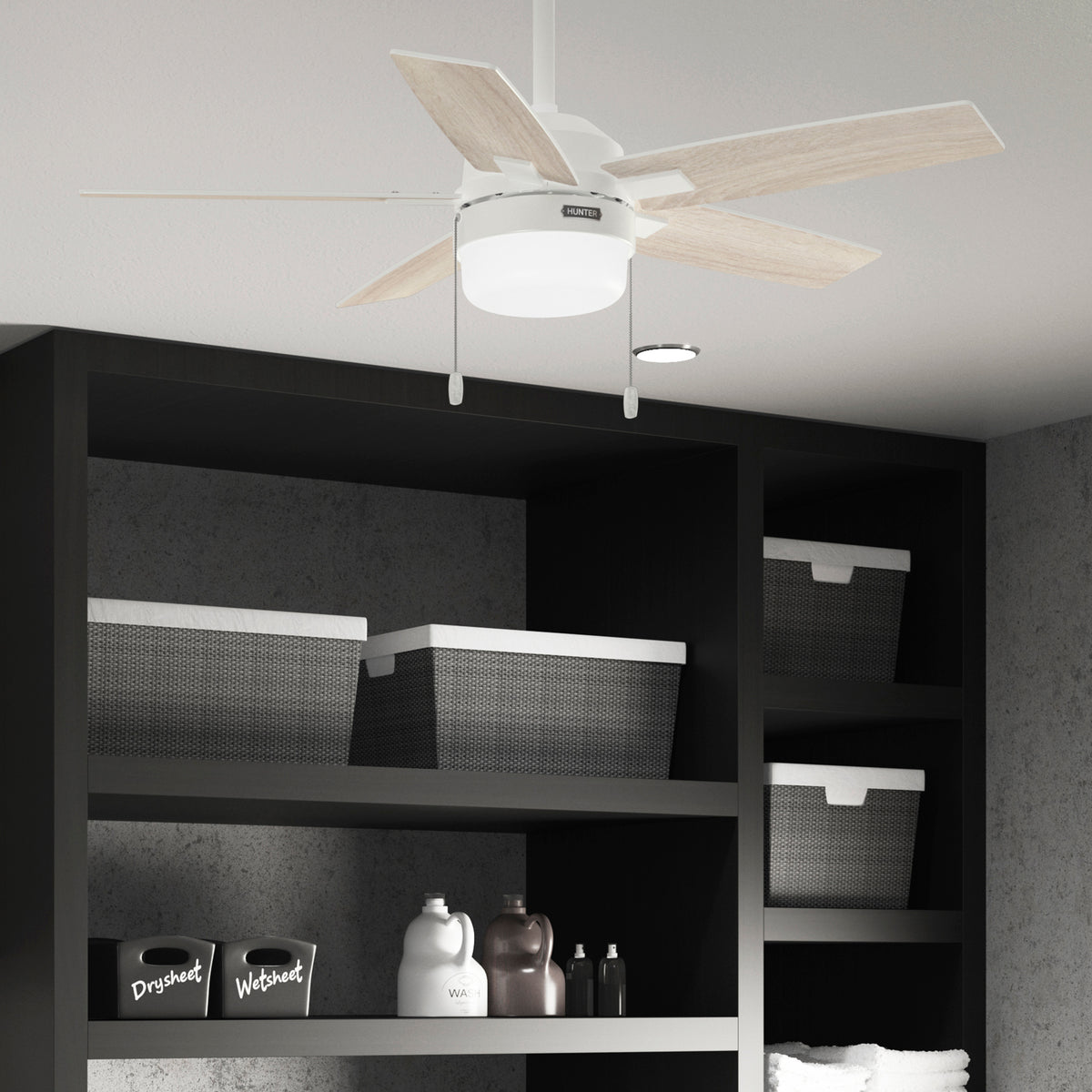 44 inch Anisten ENERGY STAR® Fresh White Ceiling Fan with LED Light Kit and Pull Chain