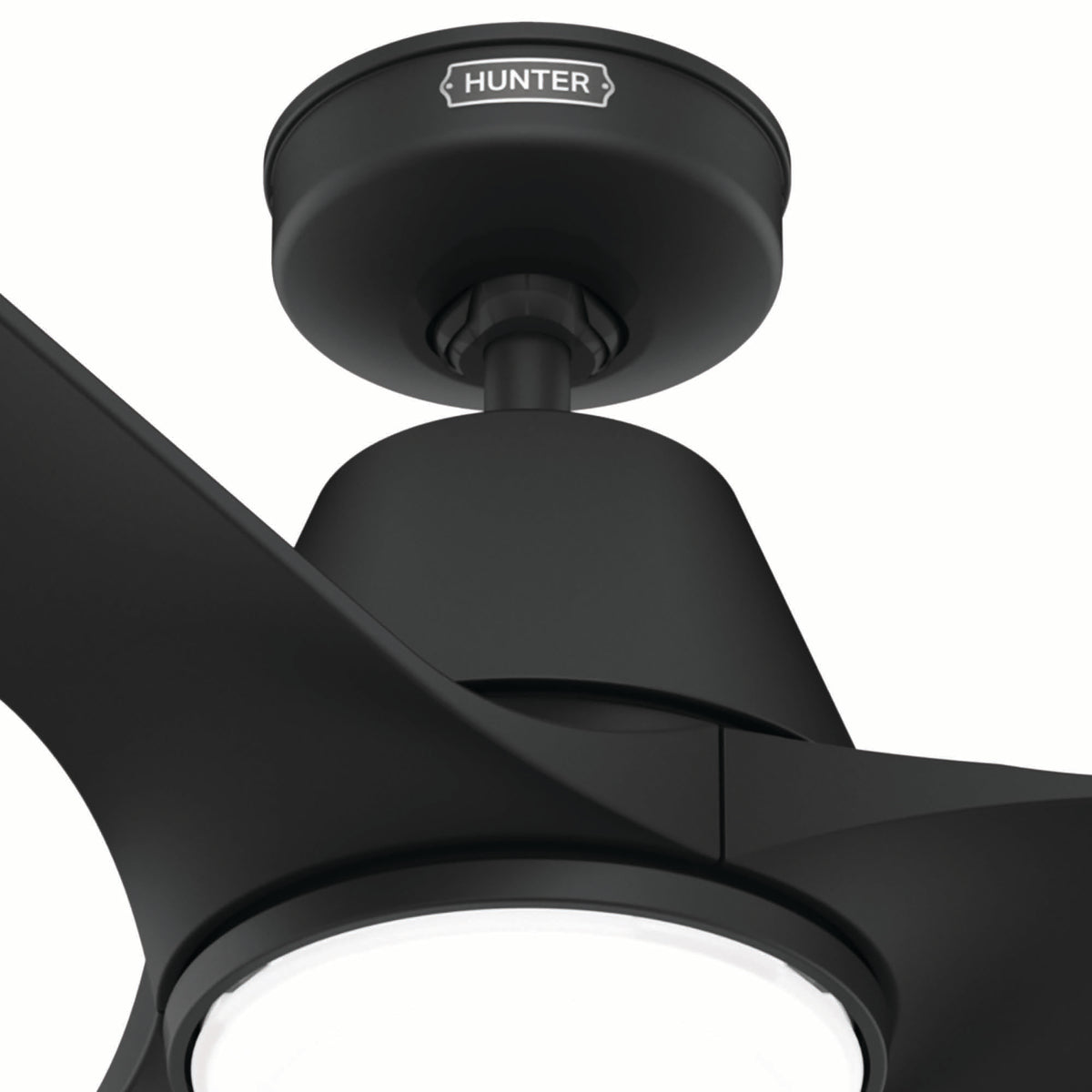 60 inch Aeronaut Wi-Fi ENERGY STAR® Matte Black Damp Rated Ceiling Fan with LED Light Kit and Handheld Remote