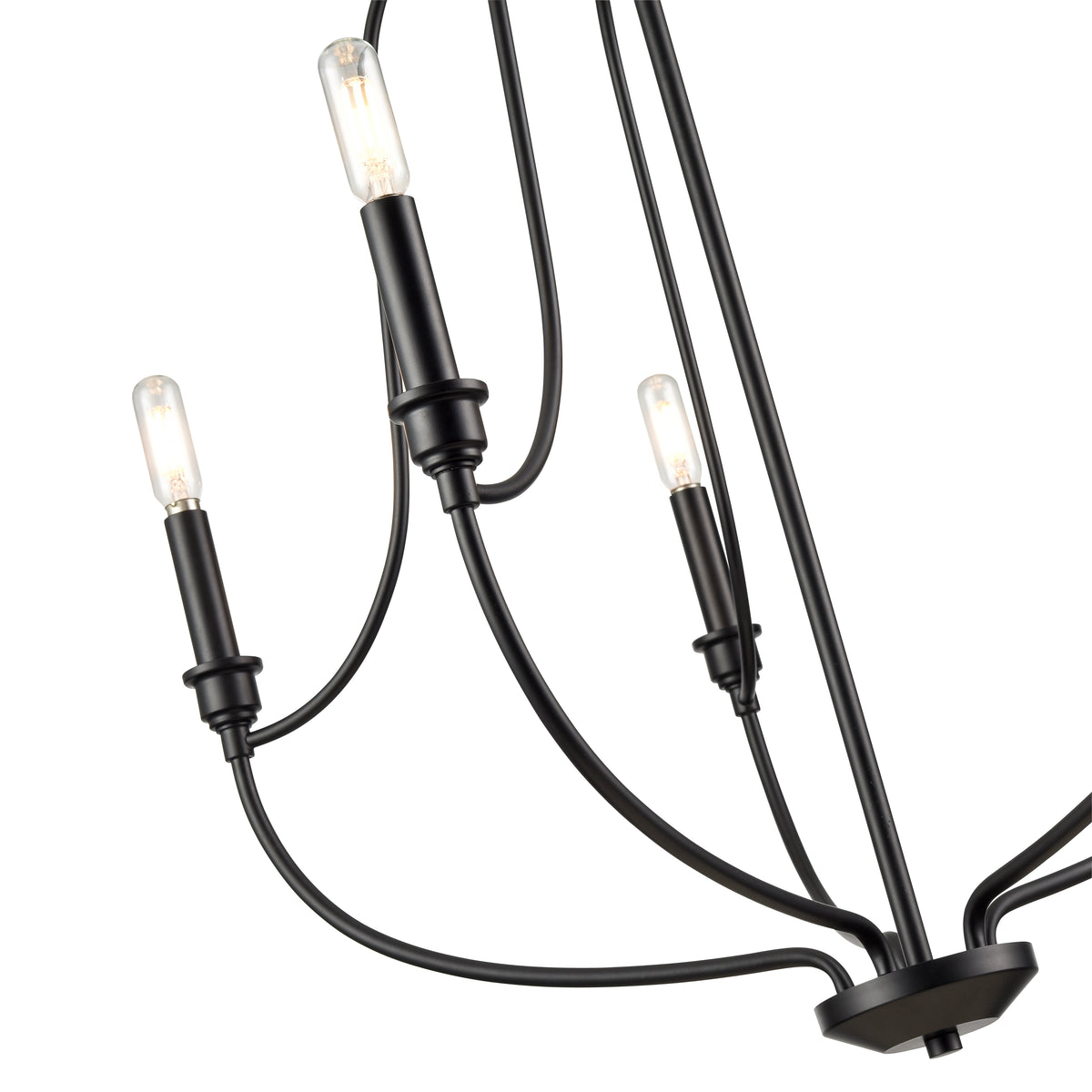 31'' Senoia Matte Black 5 Light Chandelier