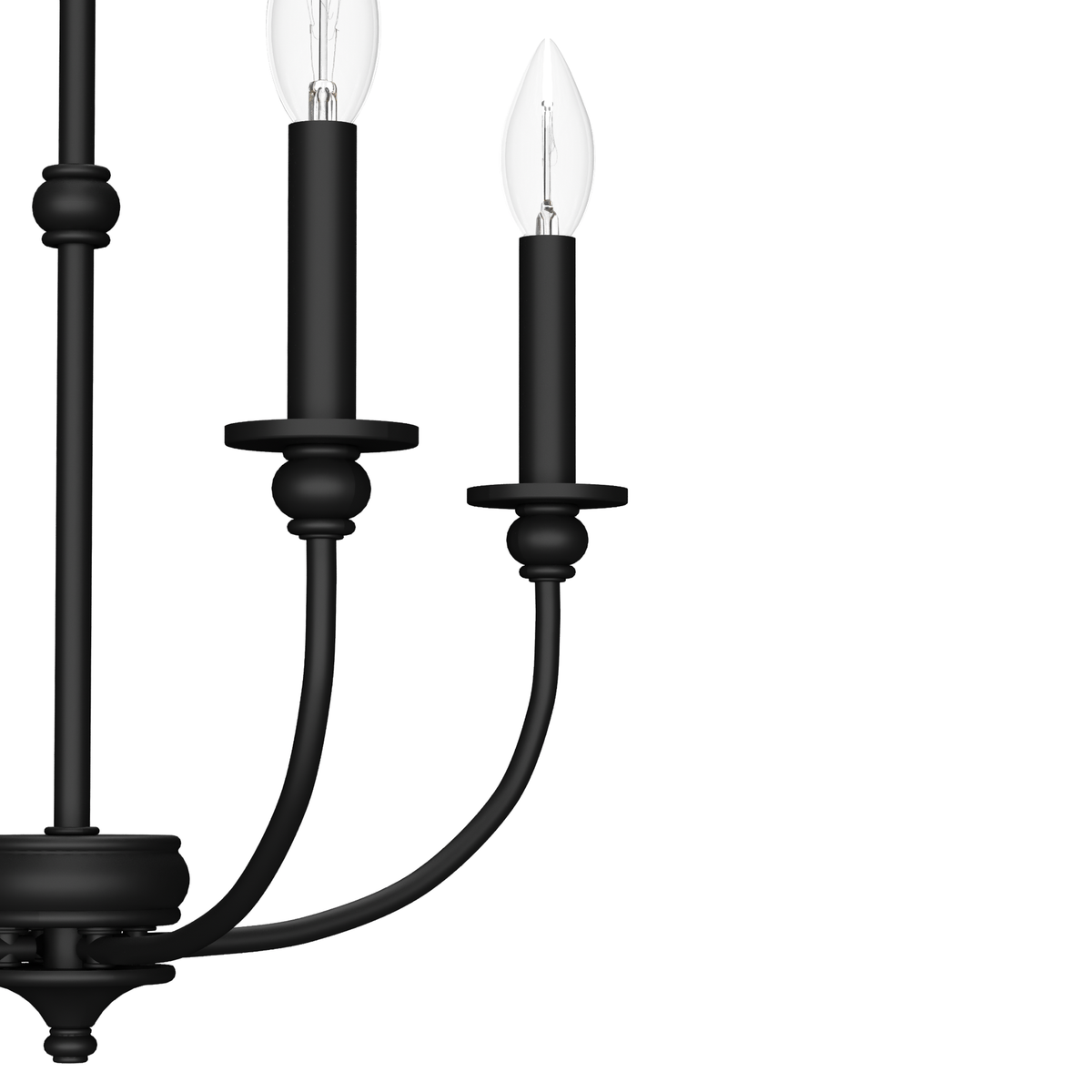 Southcrest 18-inch 4-light Matte Black Chandelier
