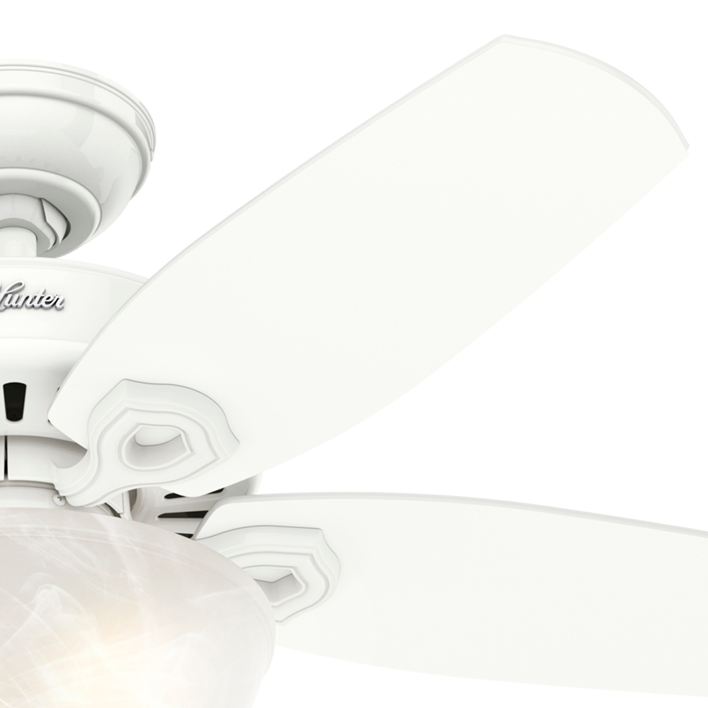 42 inch Builder Snow White Ceiling Fan with LED Light Kit and Pull Chain