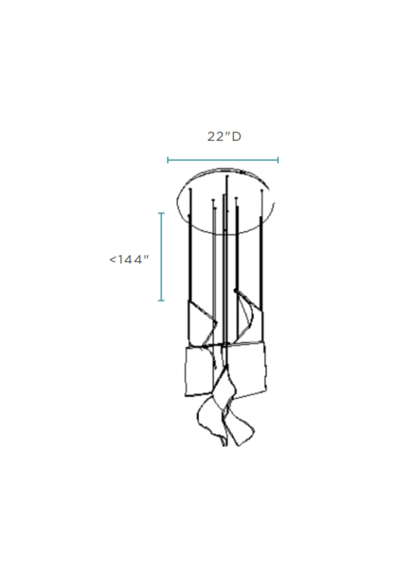 Acrylic Lace 5 Light Chandelier | Chrome
