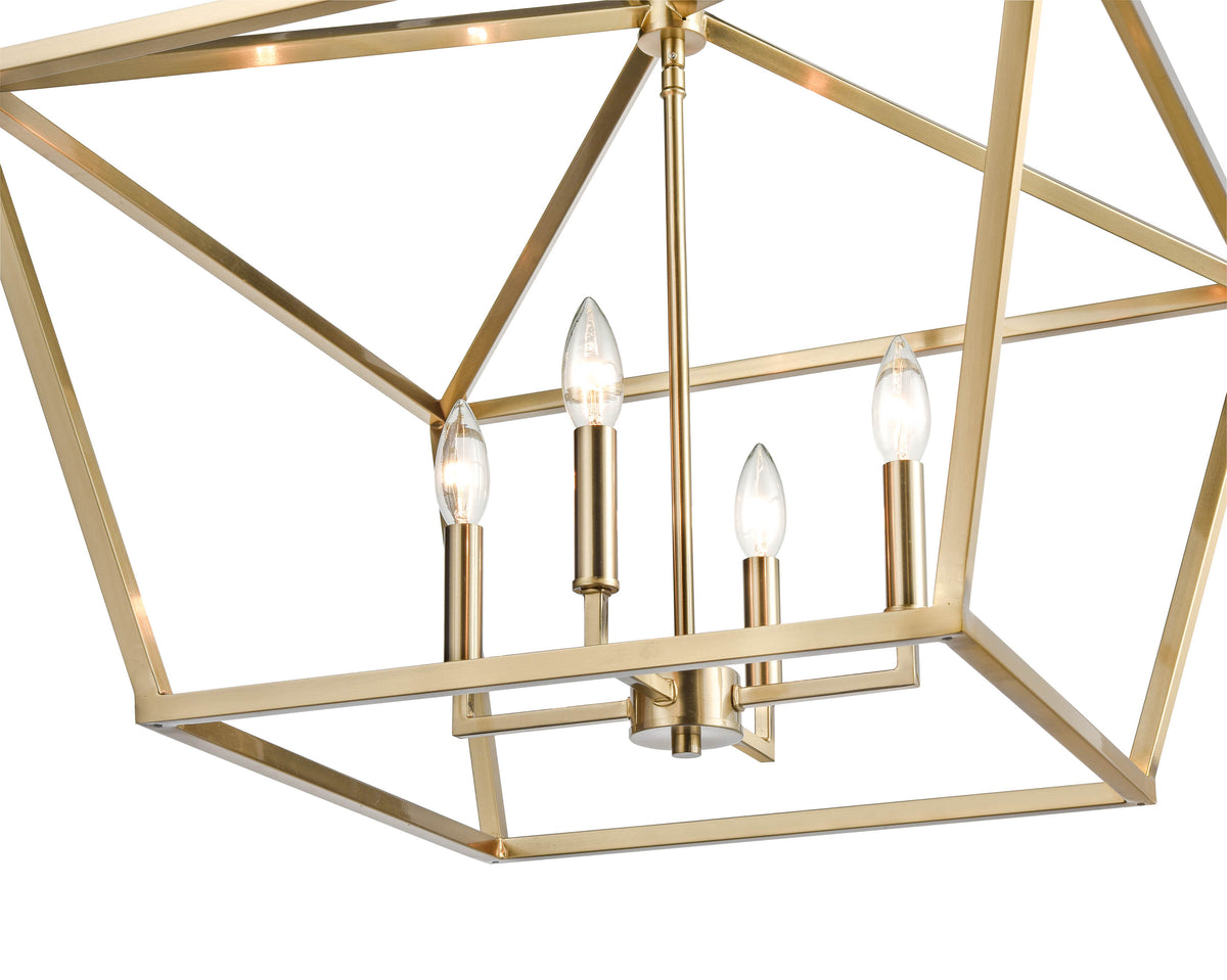 21'' Corona Modern Gold 4 Light Pendant
