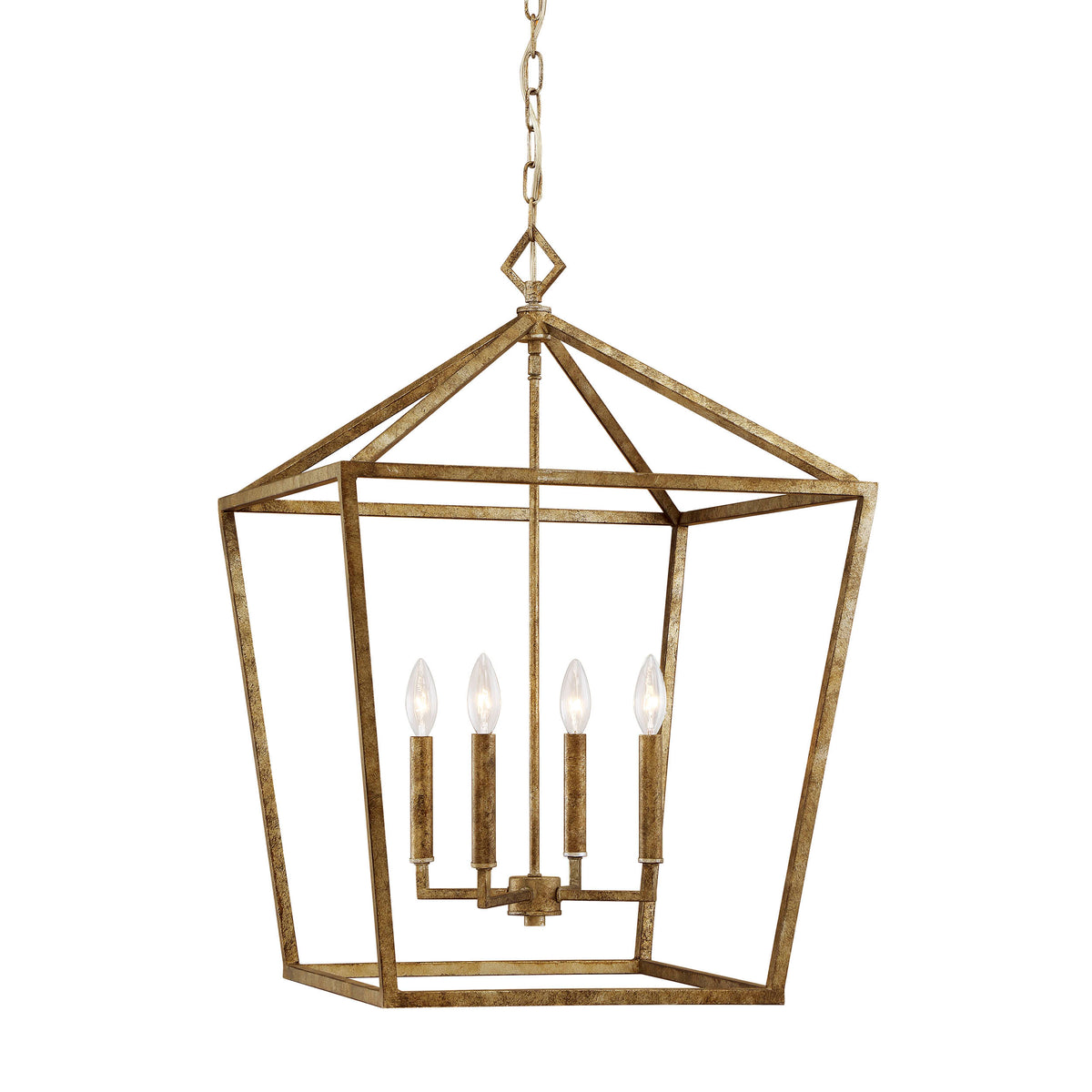 30'' Corona Vintage Gold 4 Light Pendant