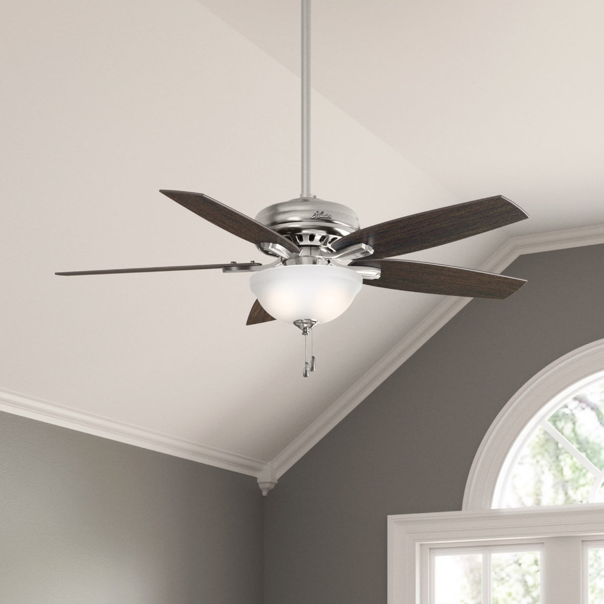 52 inch Newsome Brushed Nickel Ceiling Fan with LED Light Kit