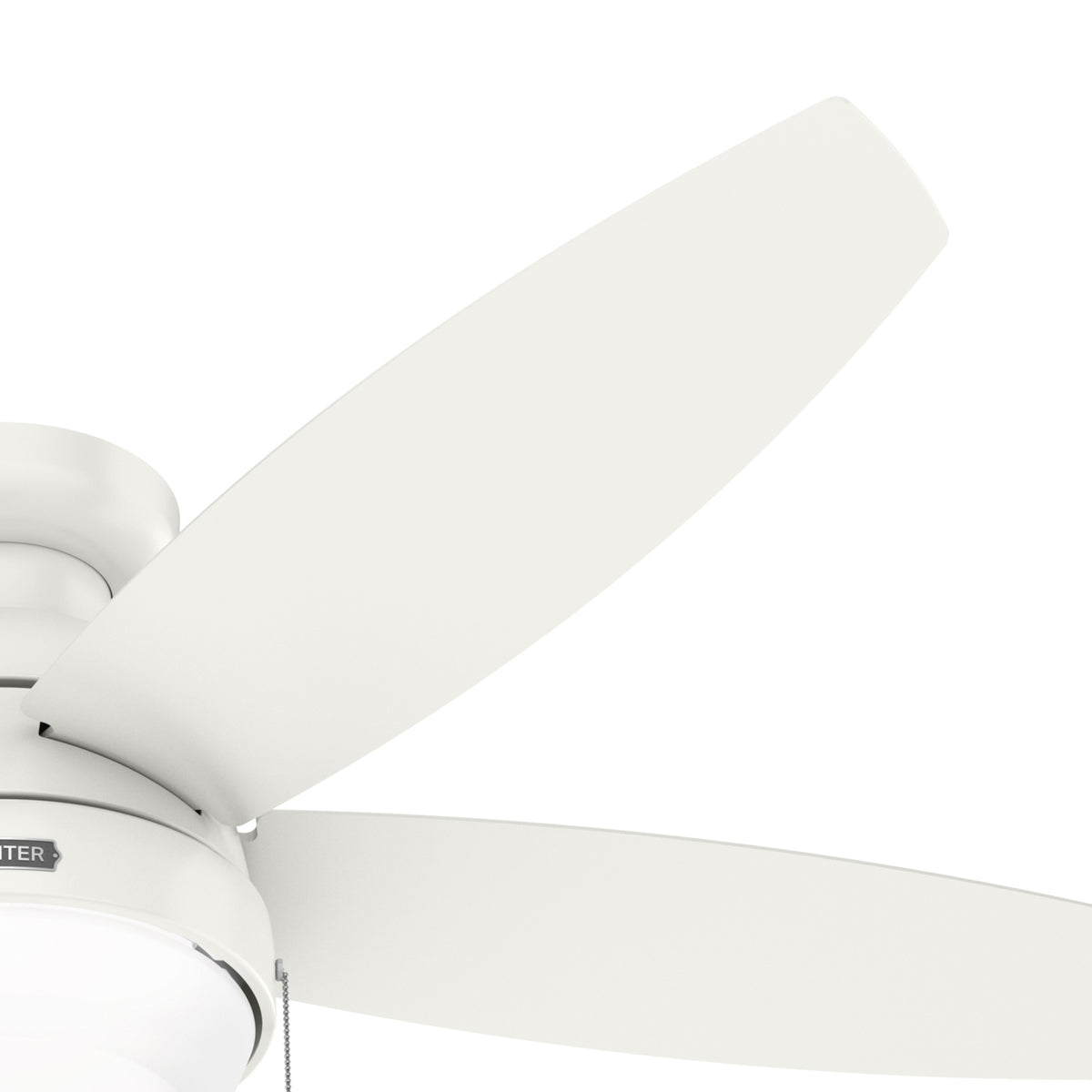 52 inch Lilliana Fresh White Low Profile Ceiling Fan with LED Light Kit and Pull Chain