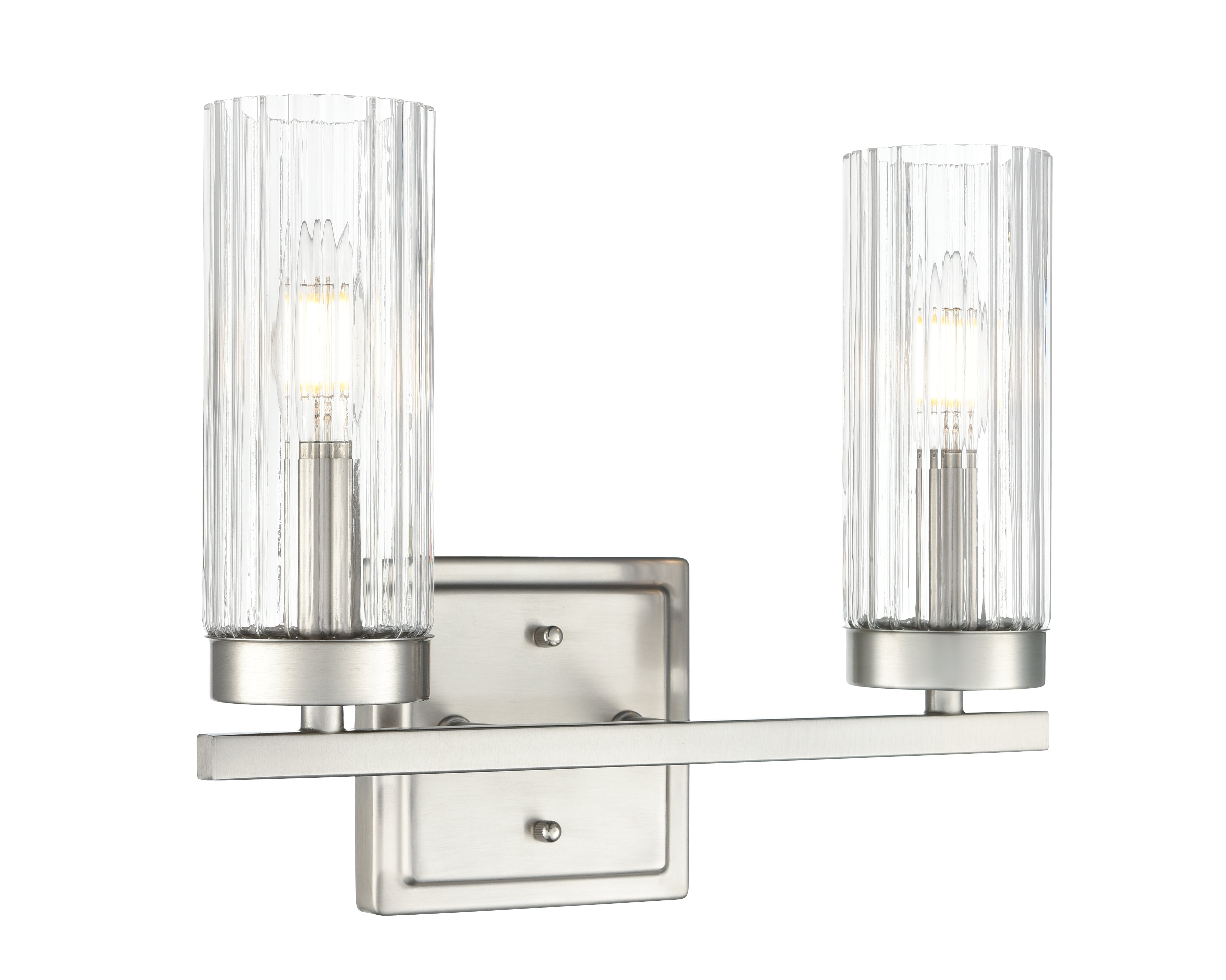12.5'' Iversen Brushed Nickel 2 Light Bath Vanity