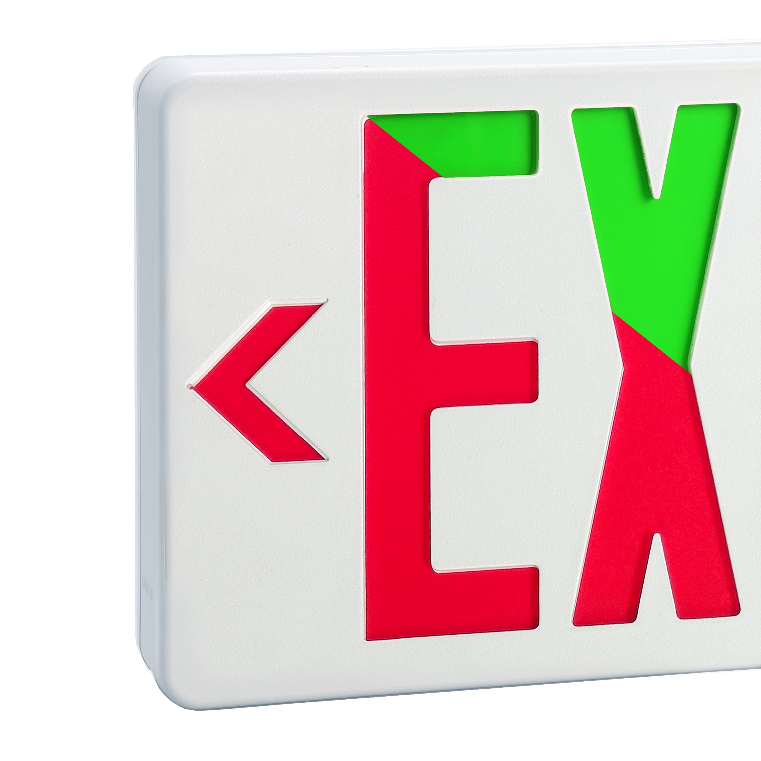 11.75-inch White Exit and Emergency Combo Light with 3W Output, 120-277V Input and Integrated LED