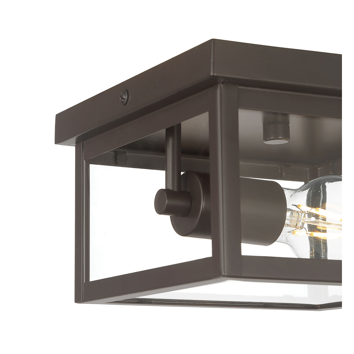4.75'' Evanton Powder Coated Bronze 1 Light Flush Mount