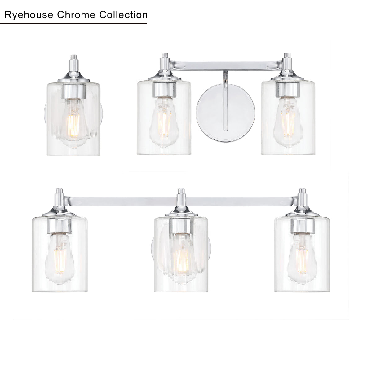 5'' Ryehouse Chrome 1 Light Wall Sconce