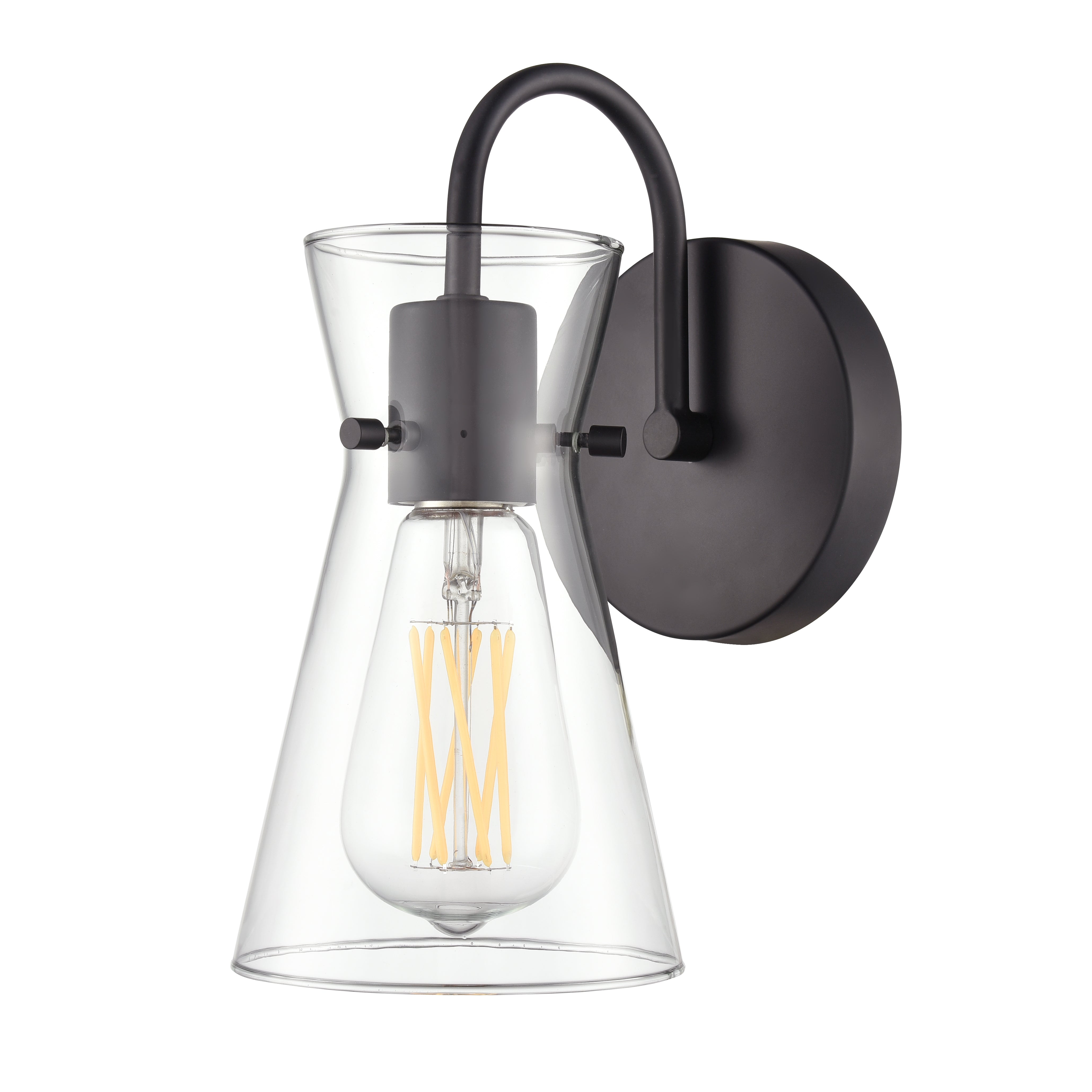 4.75'' Camellia Matte Black 1 Light Wall Sconce