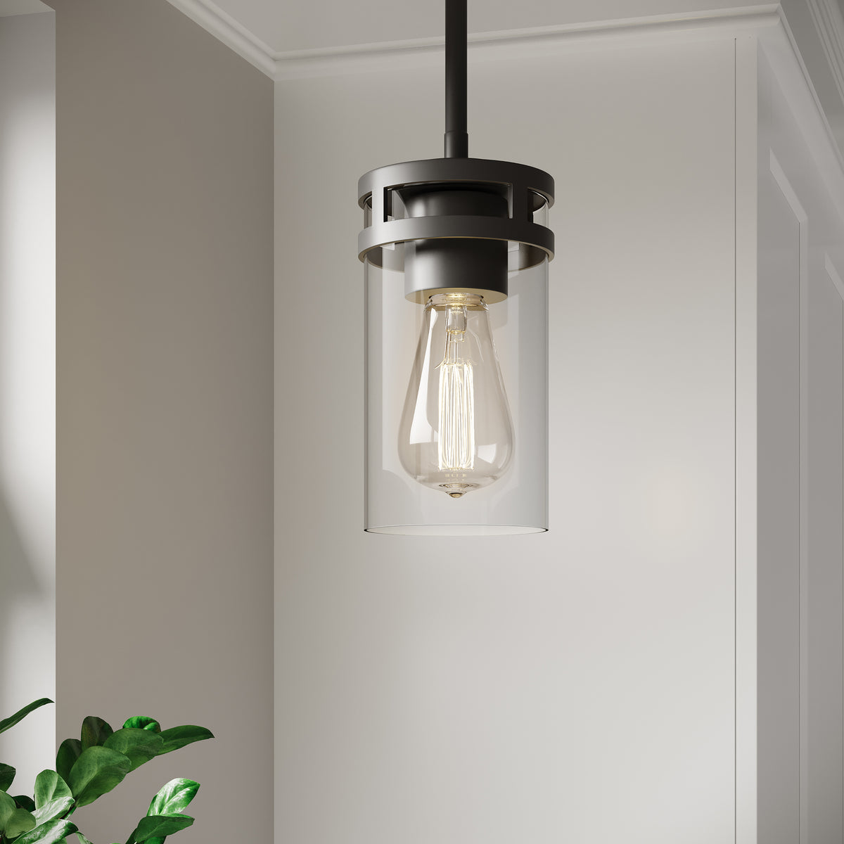 7.75'' Lunden Matte Black 1 Light Mini Pendant