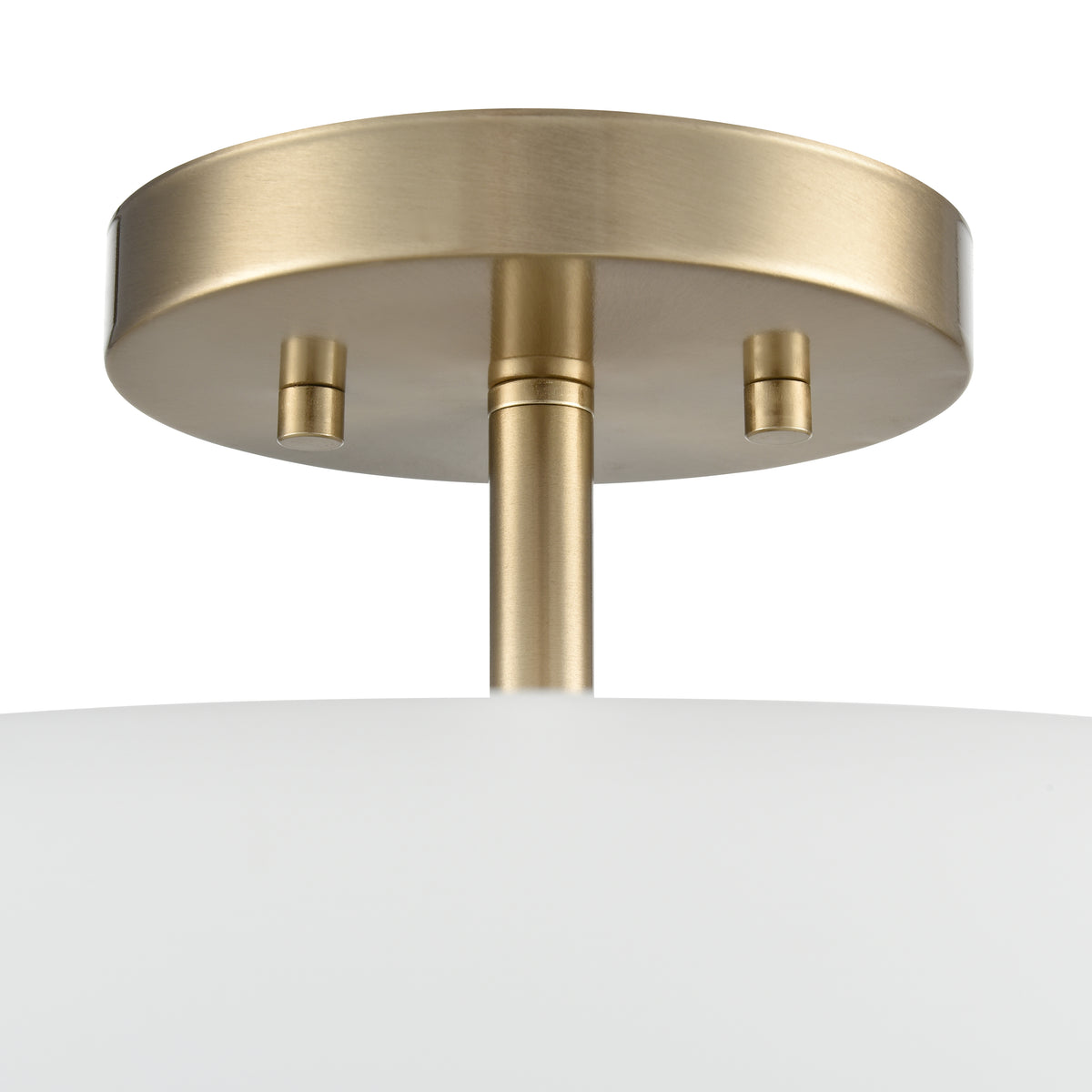 11.25'' Laphia Modern GoldEtched Opal 3 Light Semi-Flush Mount