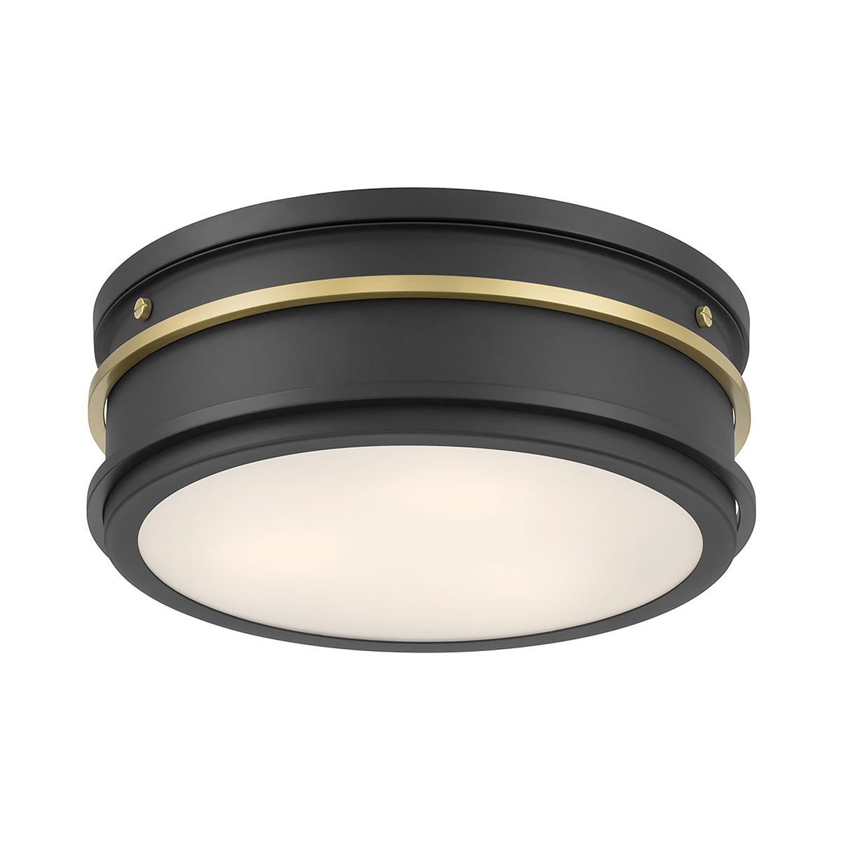 4.5'' Stralara Matte Black 2 Light Flush Mount