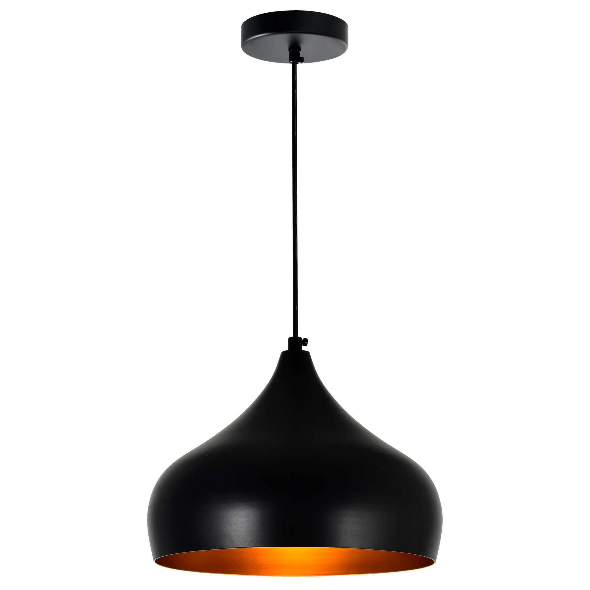 Dynamic 1 Light 9in Black Pendant Light
