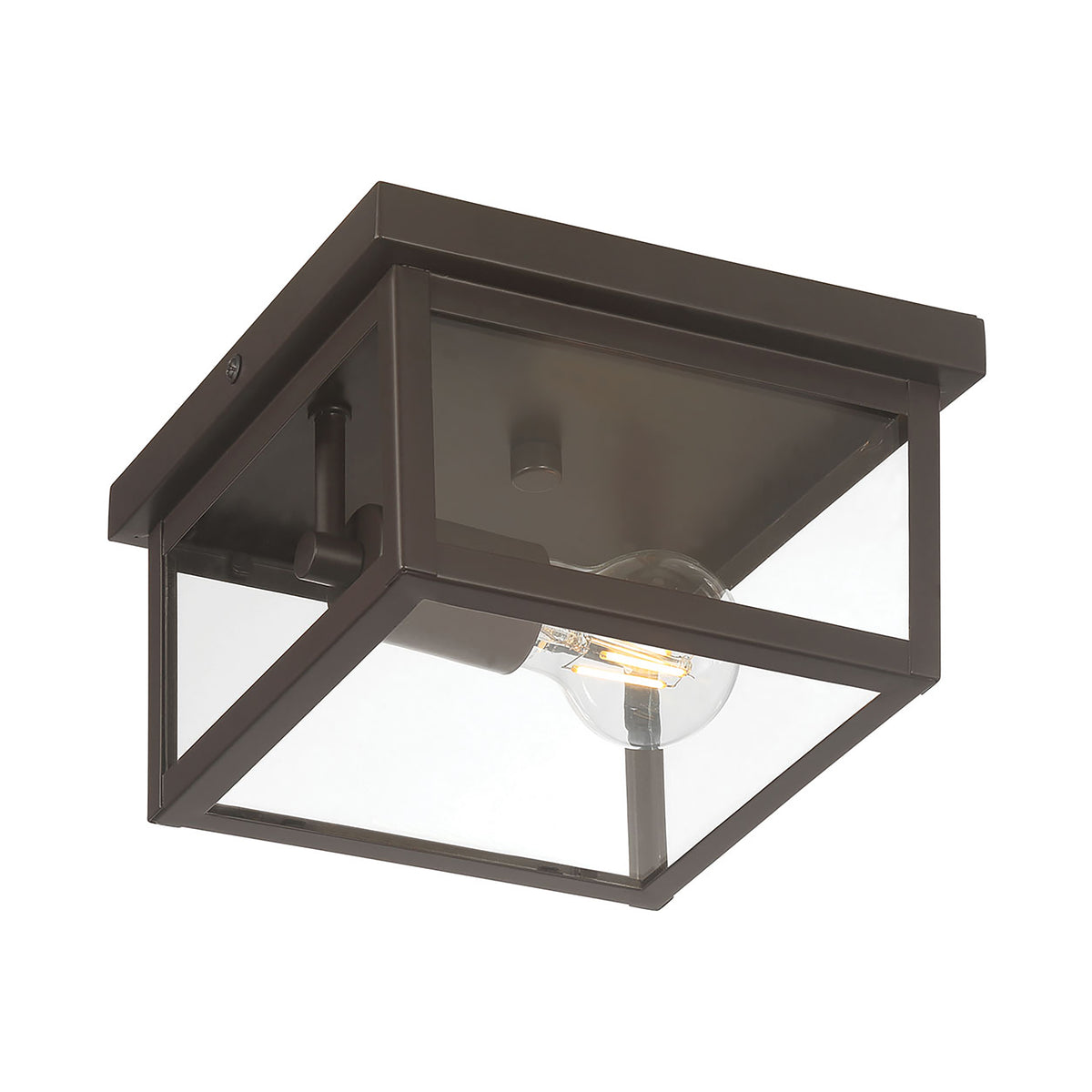 4.75'' Evanton Powder Coated Bronze 1 Light Flush Mount