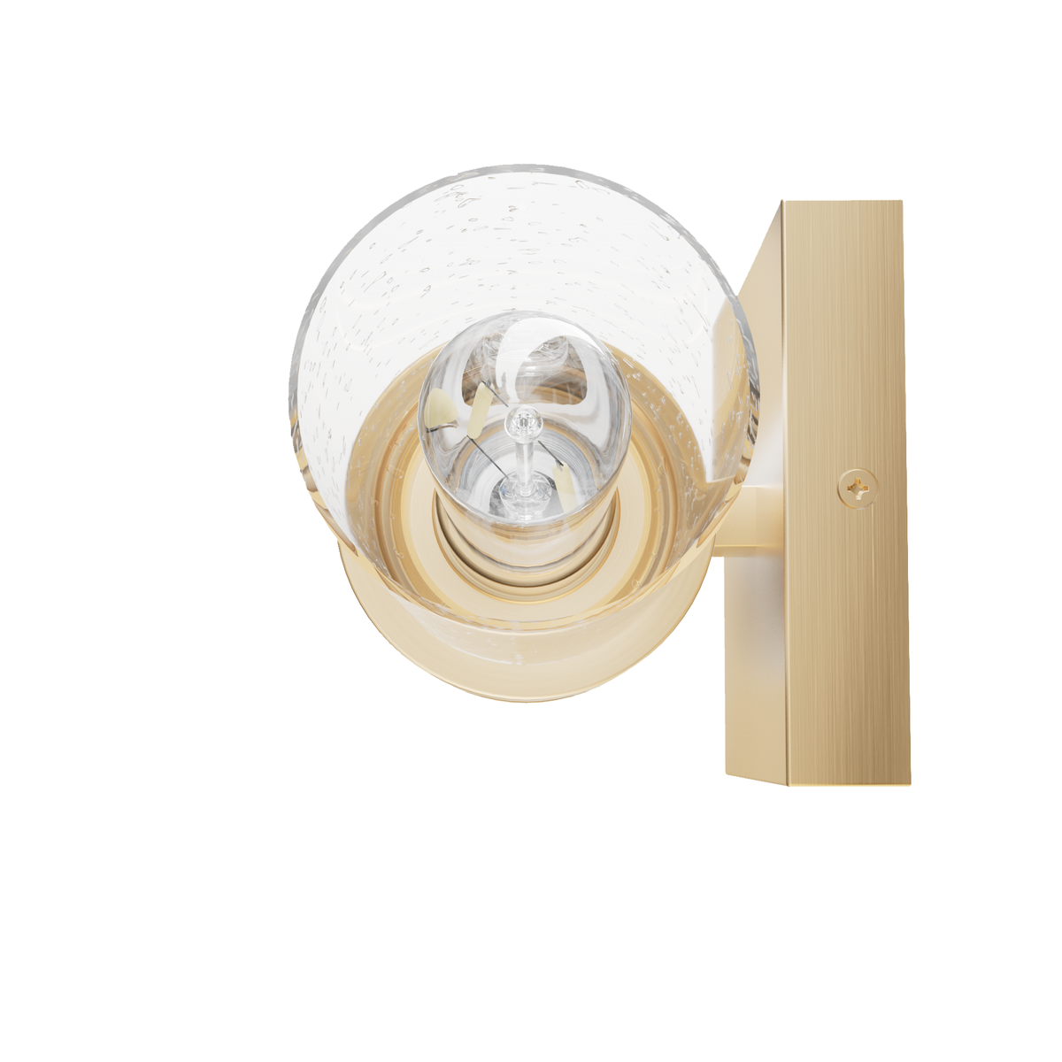 Lenlock 16-inch 2-light Alturas Gold Vanity Light with Seeded Glass