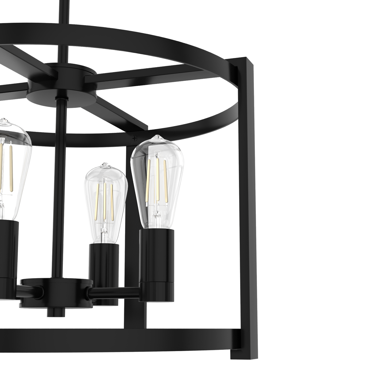 Astwood 18-inch 4-light Matte Black Drum Chandelier