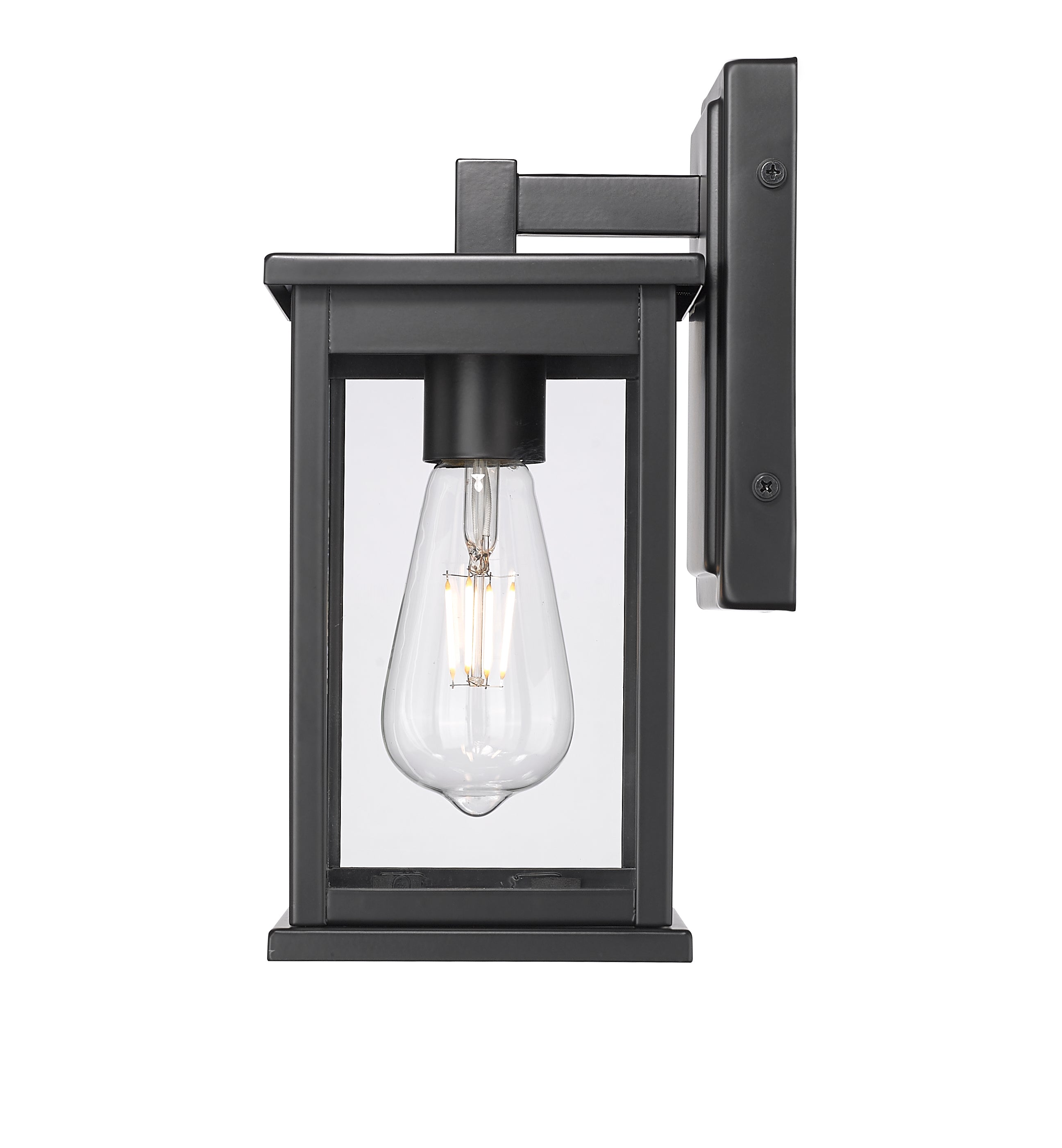 7'' Bowton II Powder Coated Black 1 Light Wall Sconce
