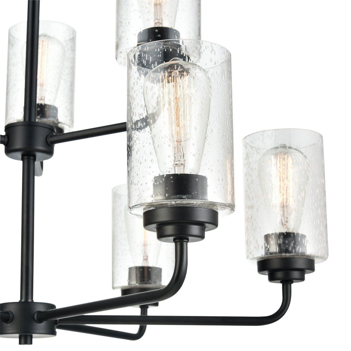 26.75'' Moven Matte Black 9 Light Chandelier