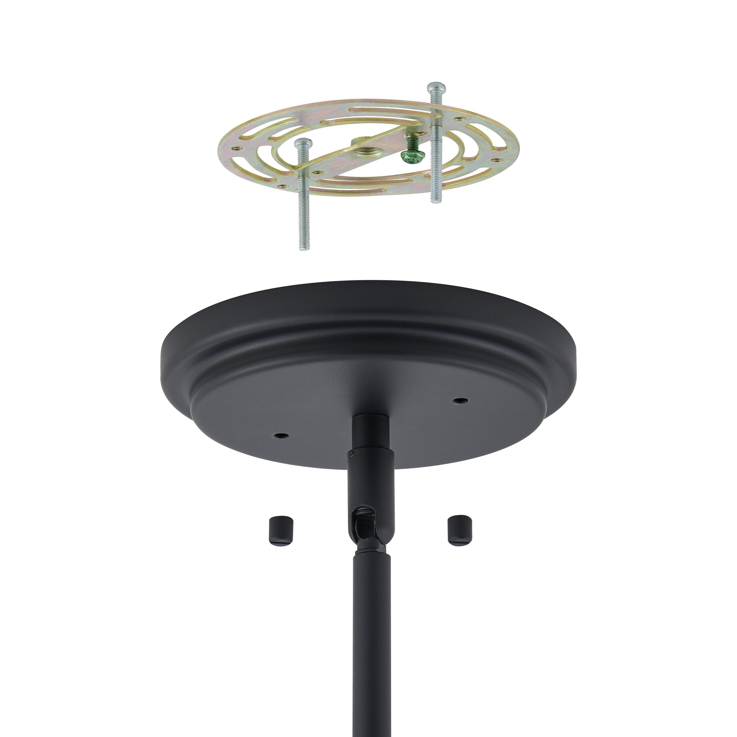 Jared 30-inch 6-light Matte Black Chandelier with Clear Glass Shades