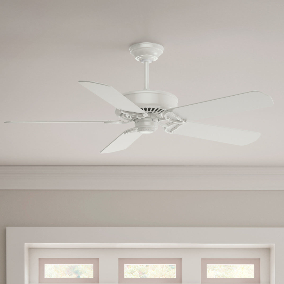 Casablanca 54 inch Panama Fresh White Ceiling Fan and Wall Control