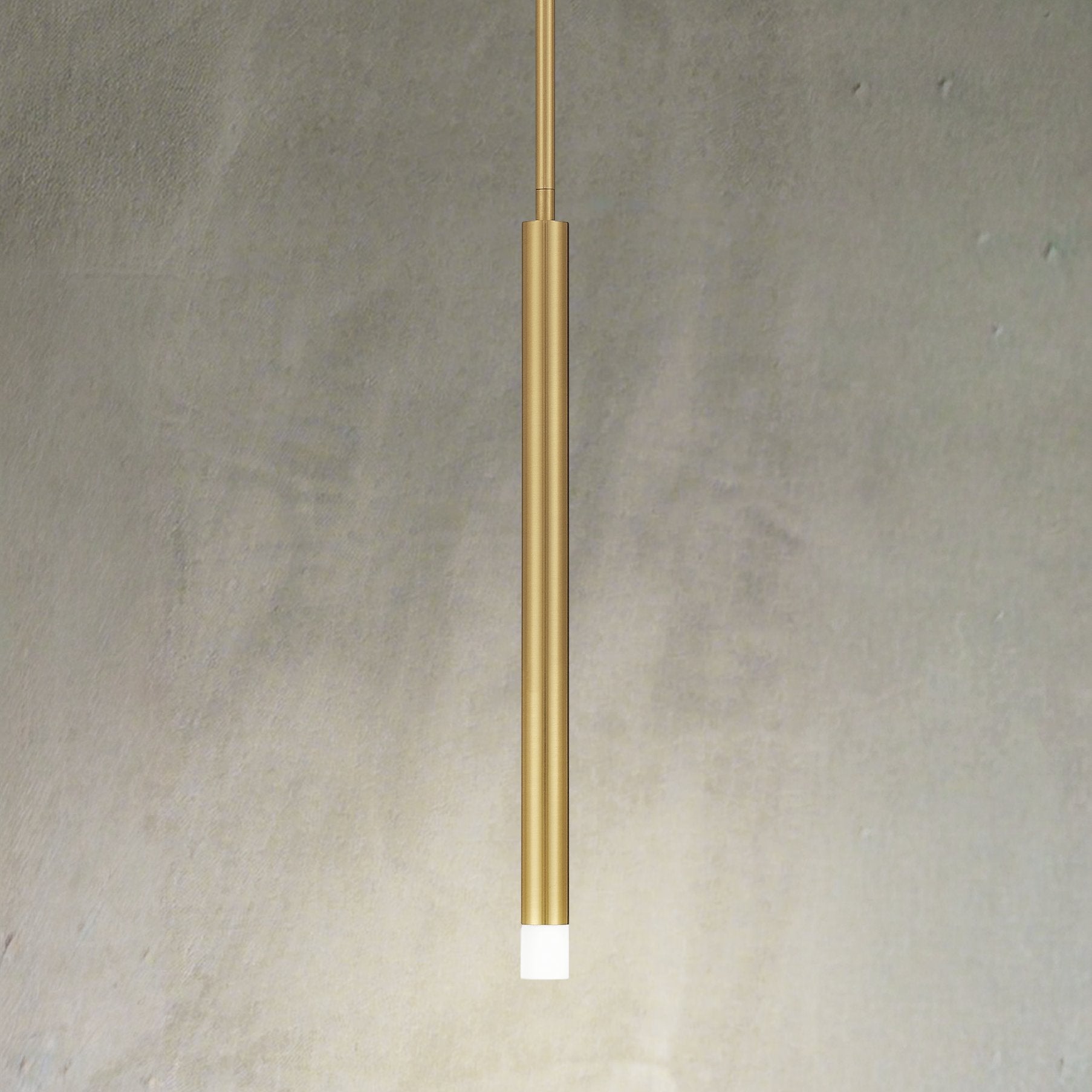 Manhattan 1-inch 1-light Brushed Gold LED Pendant Light