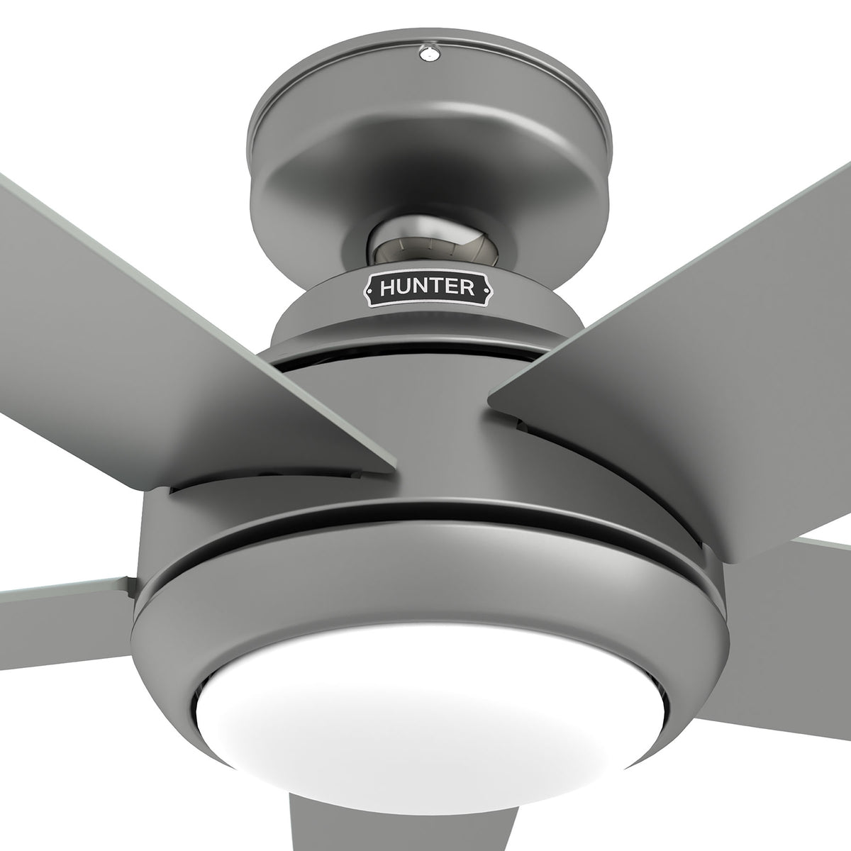 52 inch Zayden Matte Silver Ceiling Fan with LED Light Kit and Handheld Remote